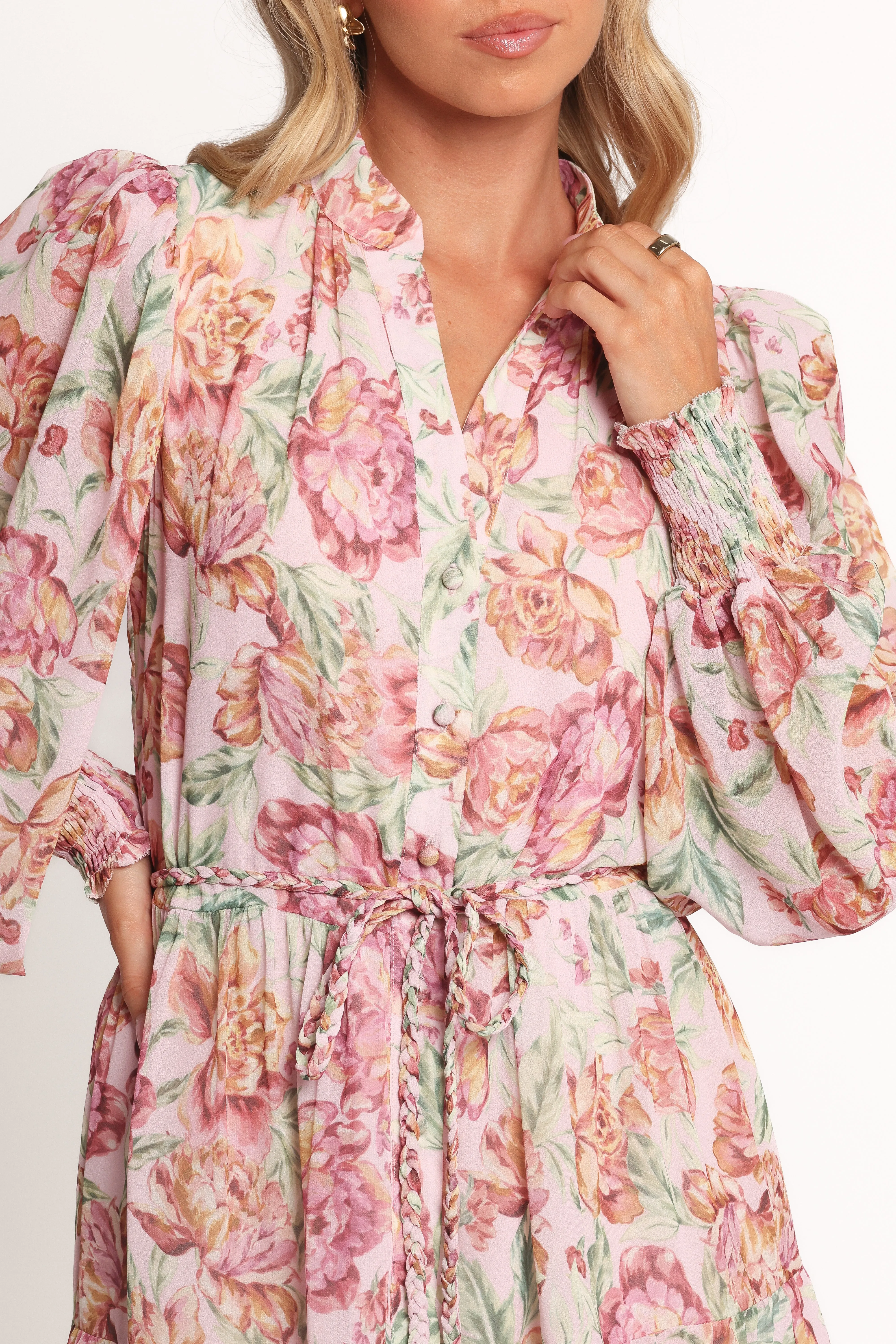 Elba Long Sleeve Mini Dress - Veiled Floral sold by Petal & Pup product image thumbnail 2