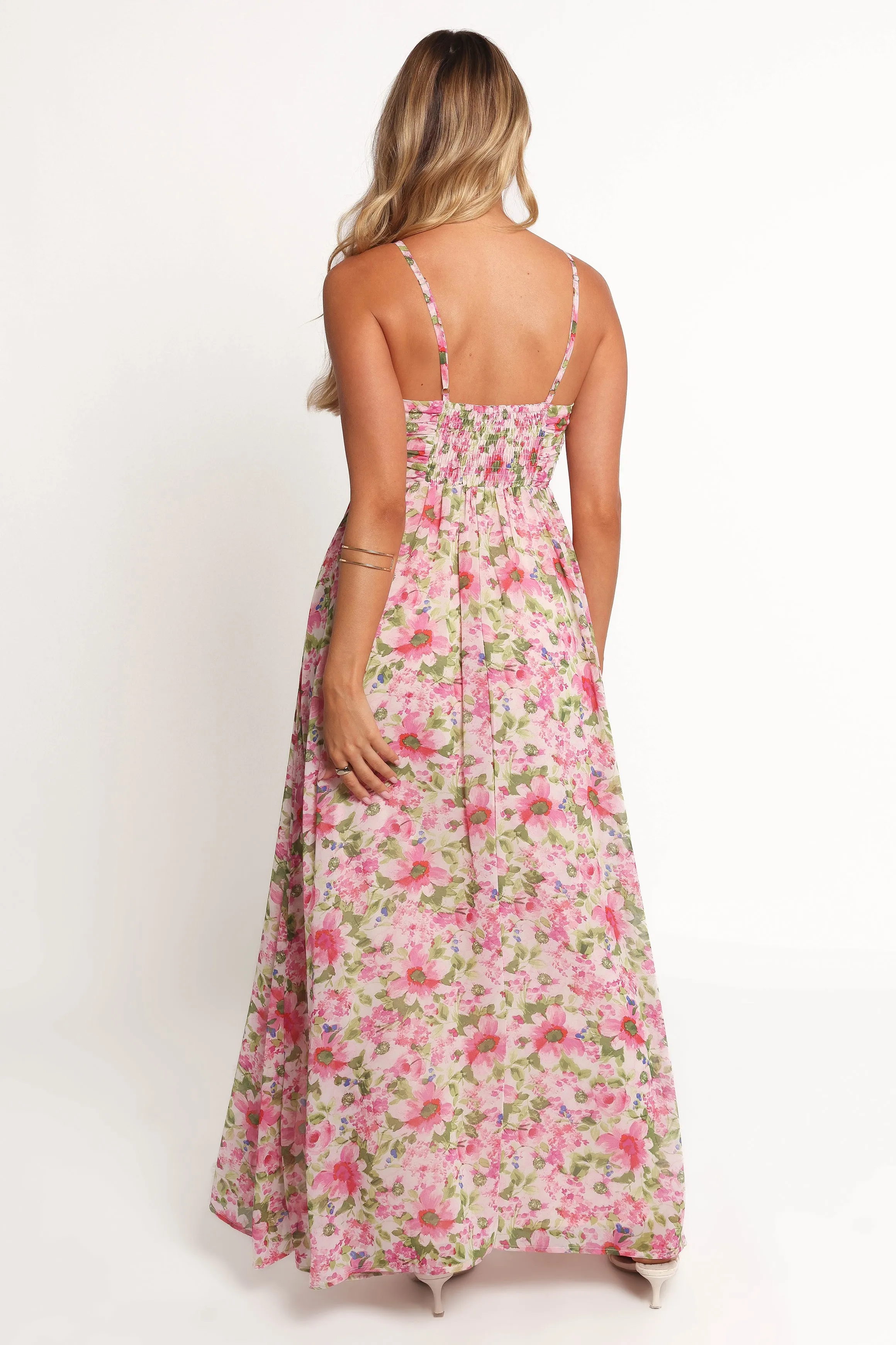 Cascade Halterneck Maxi Dress - Carmine Rose sold by Petal & Pup product image thumbnail 4