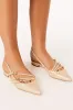 Hettie Flats - Beige Patent sold by Petal & Pup