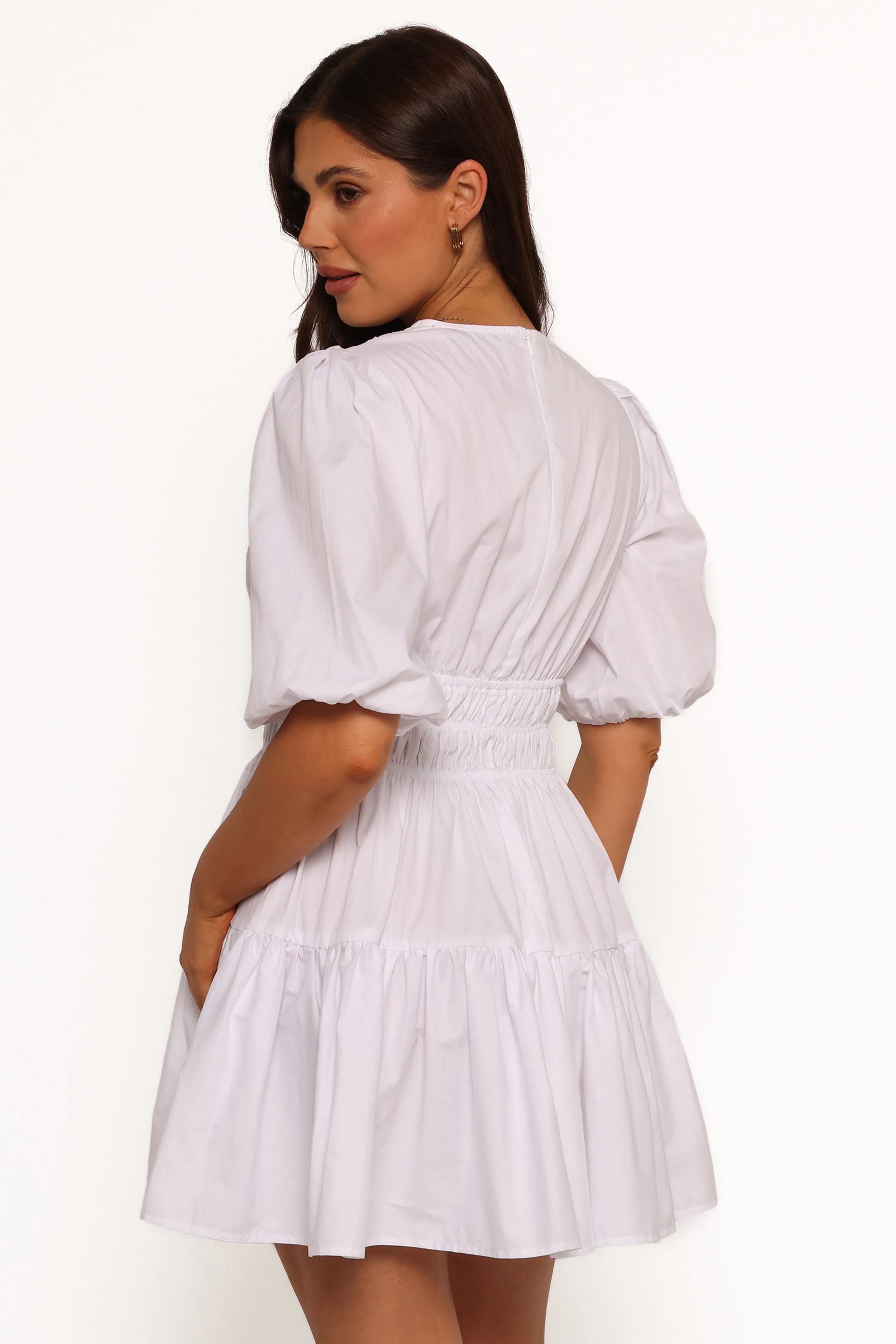 Alessia Mini Dress - White sold by Petal & Pup product image thumbnail 5