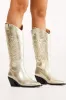 Everlyn Boots - Gold Metallic sold by Petal & Pup