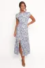 Lisbeth Midi Dress - Blue Floral sold by Petal & Pup