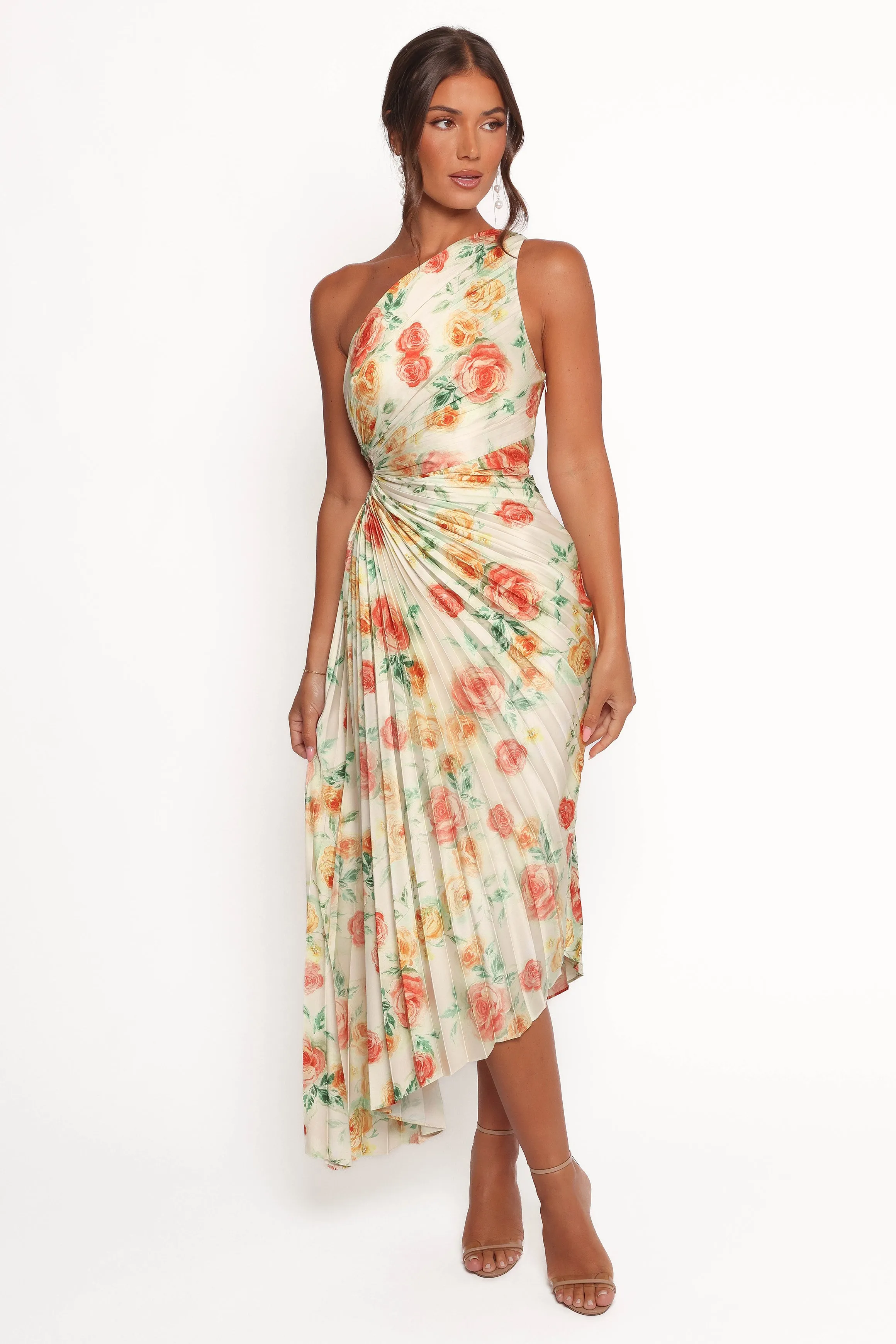 Kleo One Shoulder Maxi Dress - Yellow Floral sold by Petal & Pup product image thumbnail 2