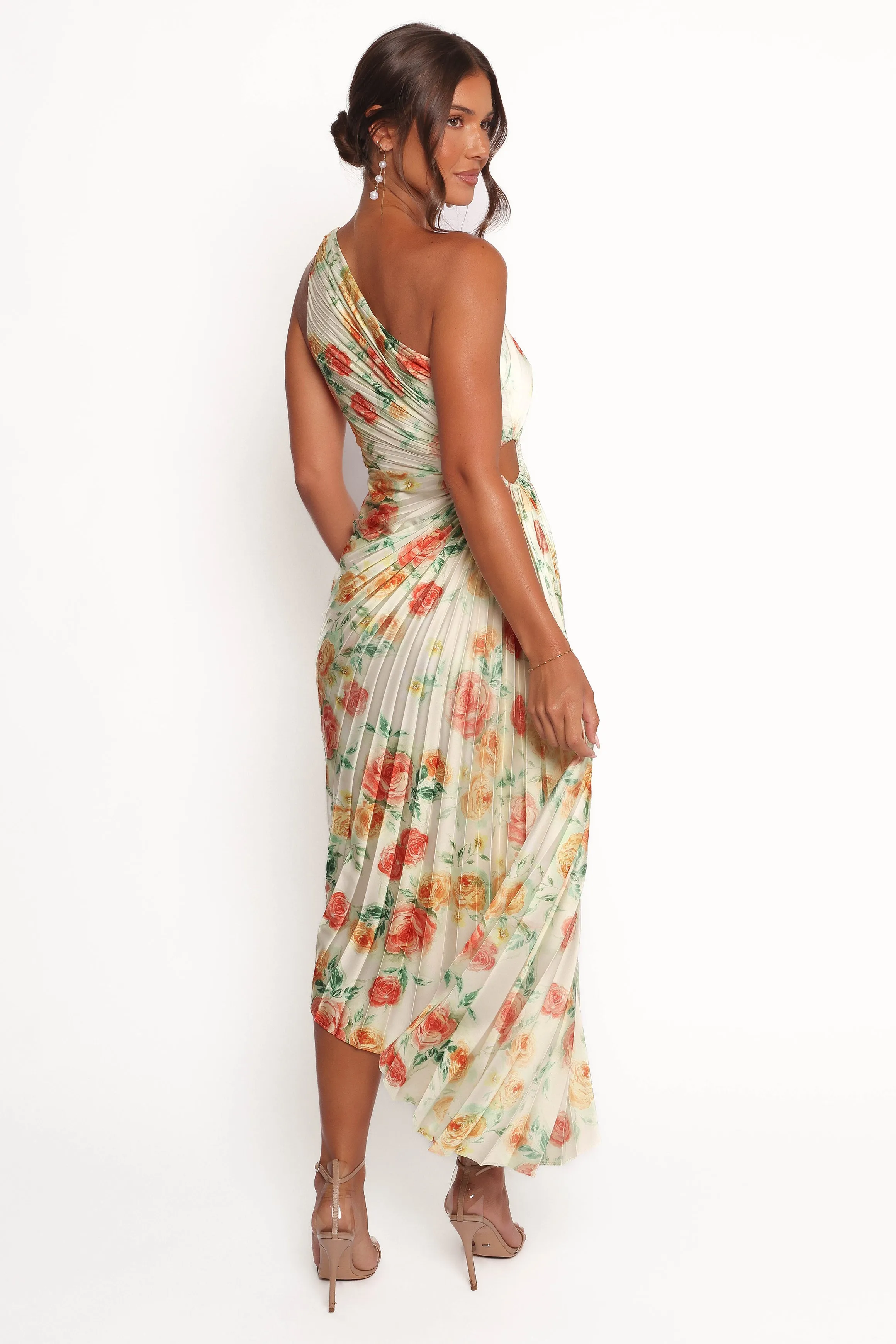 Kleo One Shoulder Maxi Dress - Yellow Floral sold by Petal & Pup product image thumbnail 5