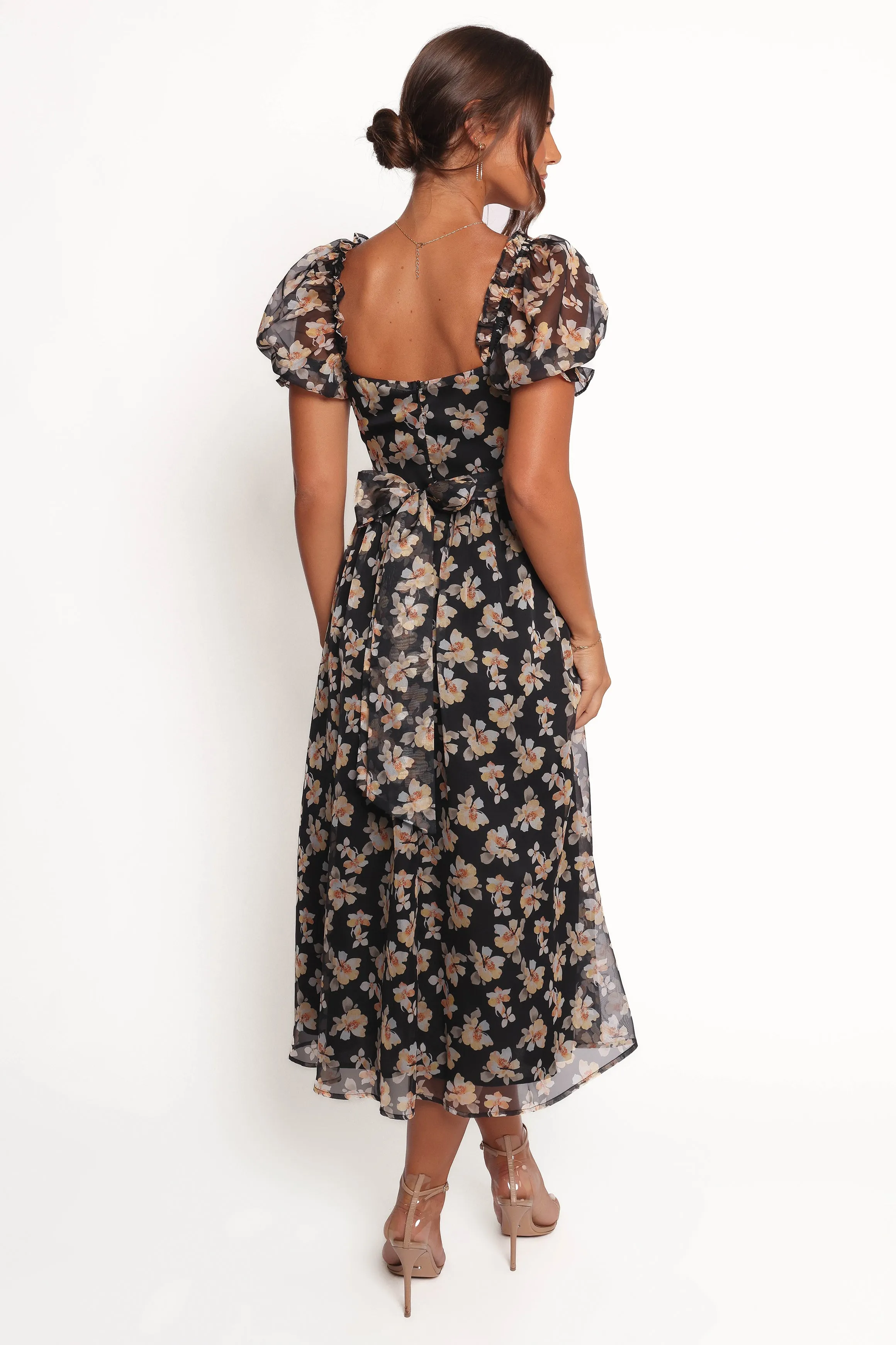 Farryn Maxi Dress - Black Beige Floral sold by Petal & Pup product image thumbnail 5