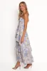 Admira Strapless Maxi Dress - Blue Floral sold by Petal & Pup