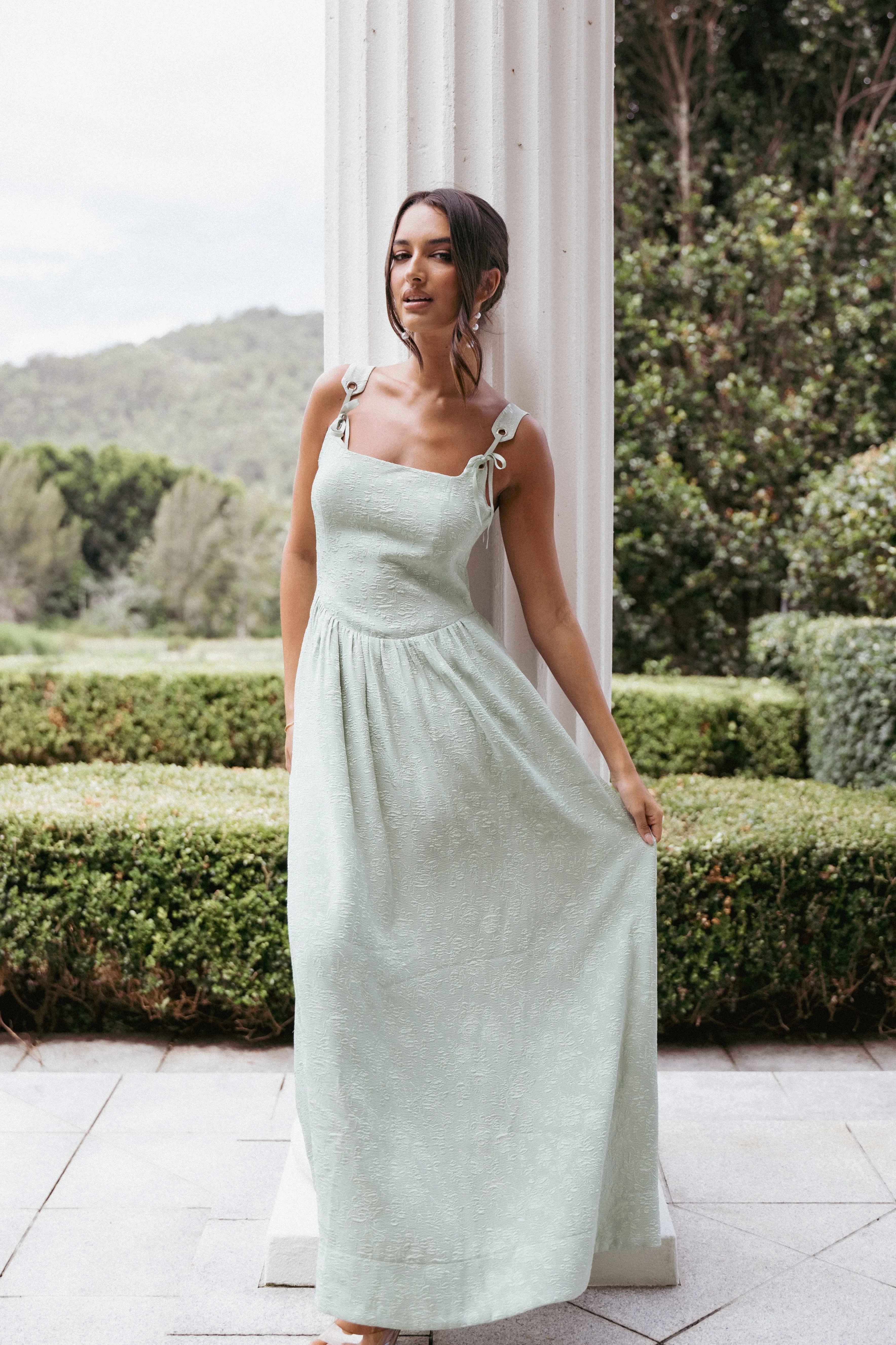 Marcelline Maxi Dress - Sage sold by Petal & Pup