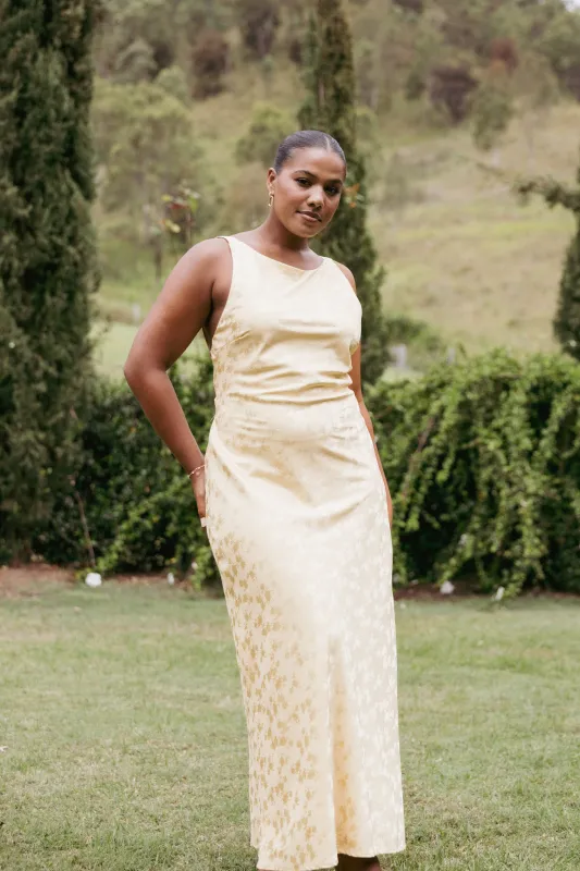 Malie Maxi Dress - Lemon sold by Petal & Pup
