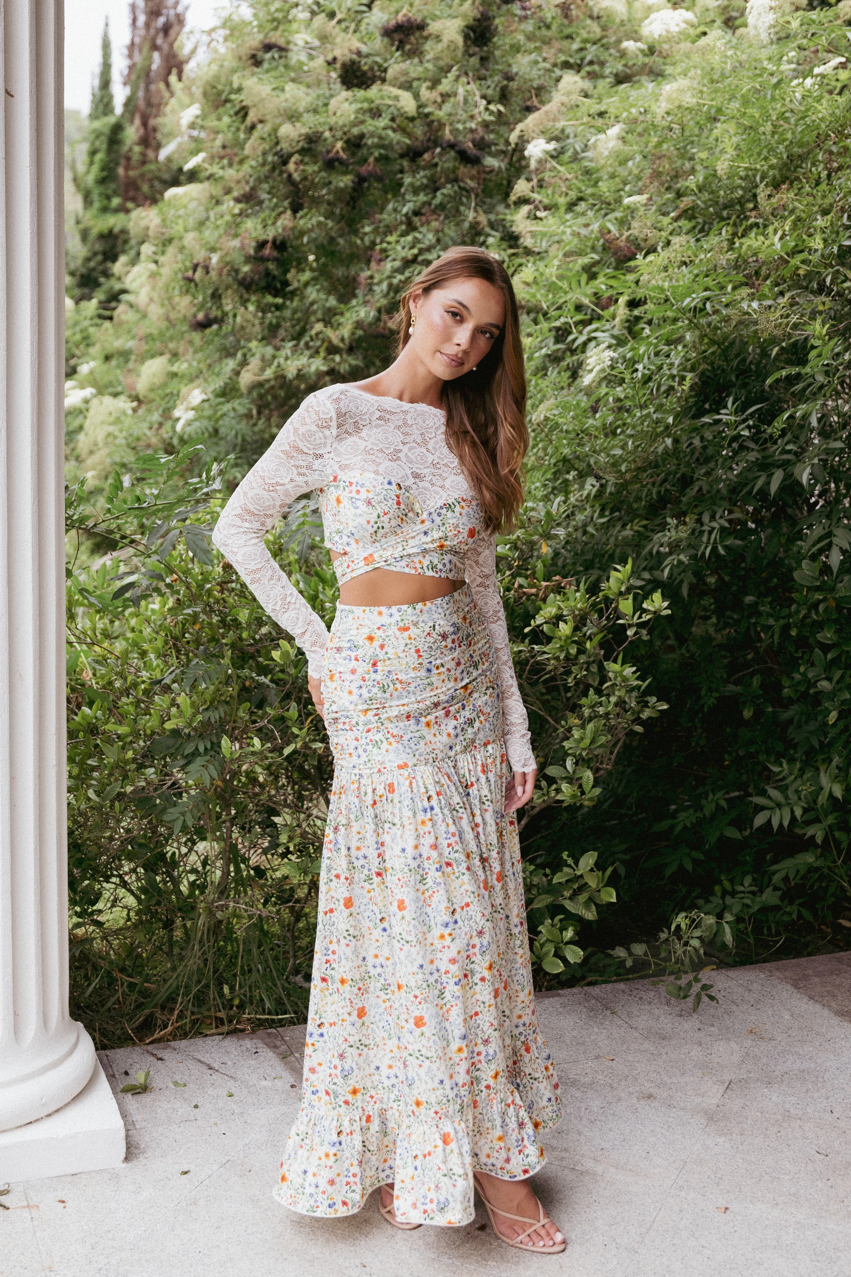 Dara Maxi Skirt - Garden Floral sold by Petal & Pup