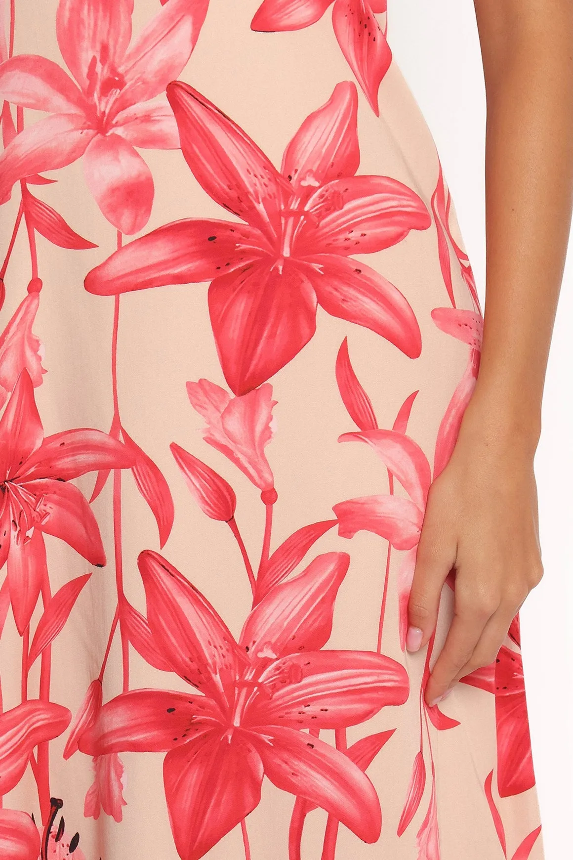 Lani A Line Strapless Maxi Dress - Pink Floral sold by Petal & Pup product image thumbnail 5