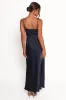 Anela Asymmetric Midi Dress - Navy sold by Petal & Pup