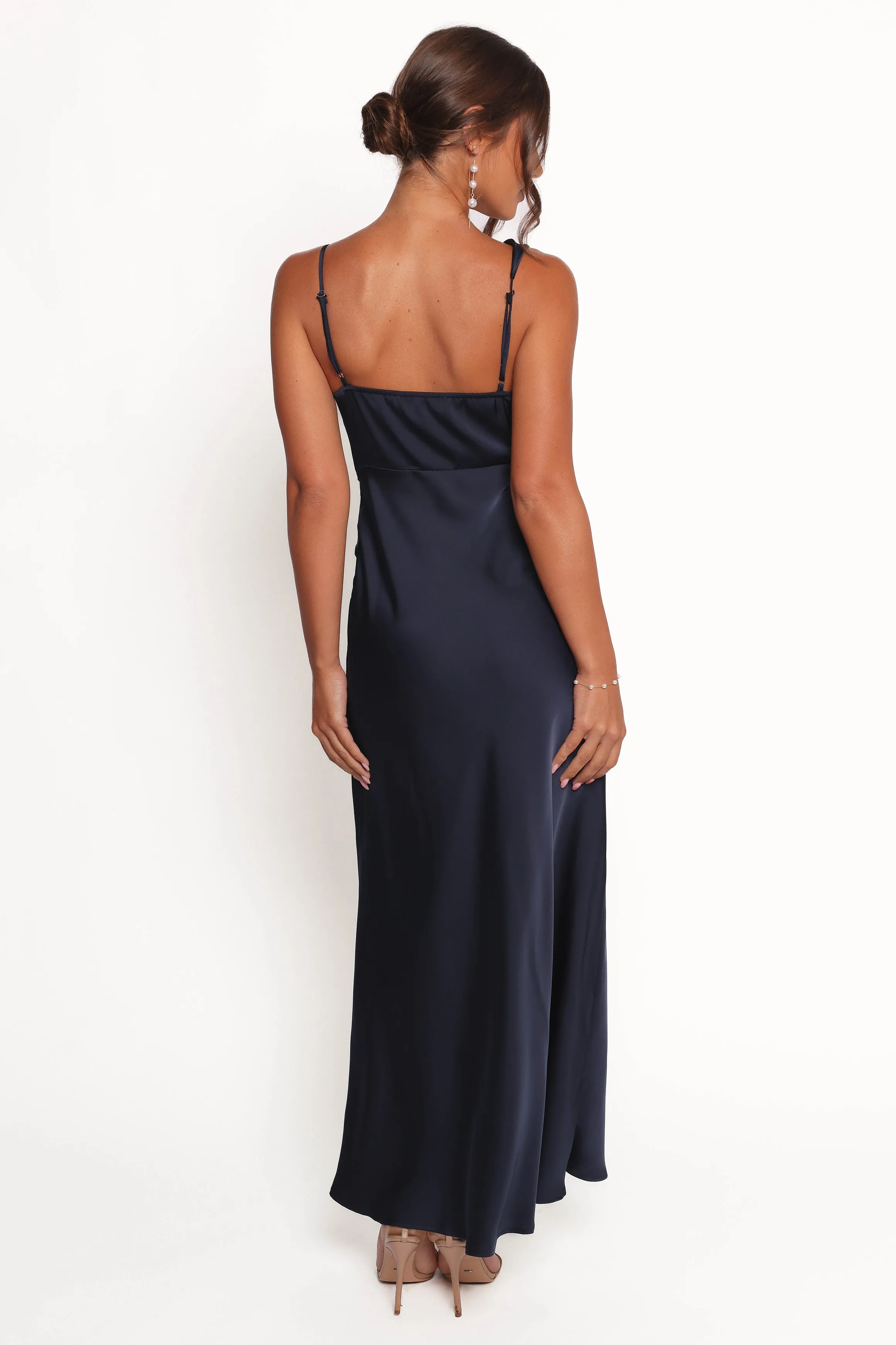 Anela Asymmetric Midi Dress - Navy sold by Petal & Pup product image thumbnail 5