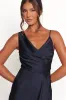 Anela Asymmetric Midi Dress - Navy sold by Petal & Pup
