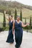 Anela Asymmetric Midi Dress - Navy sold by Petal & Pup