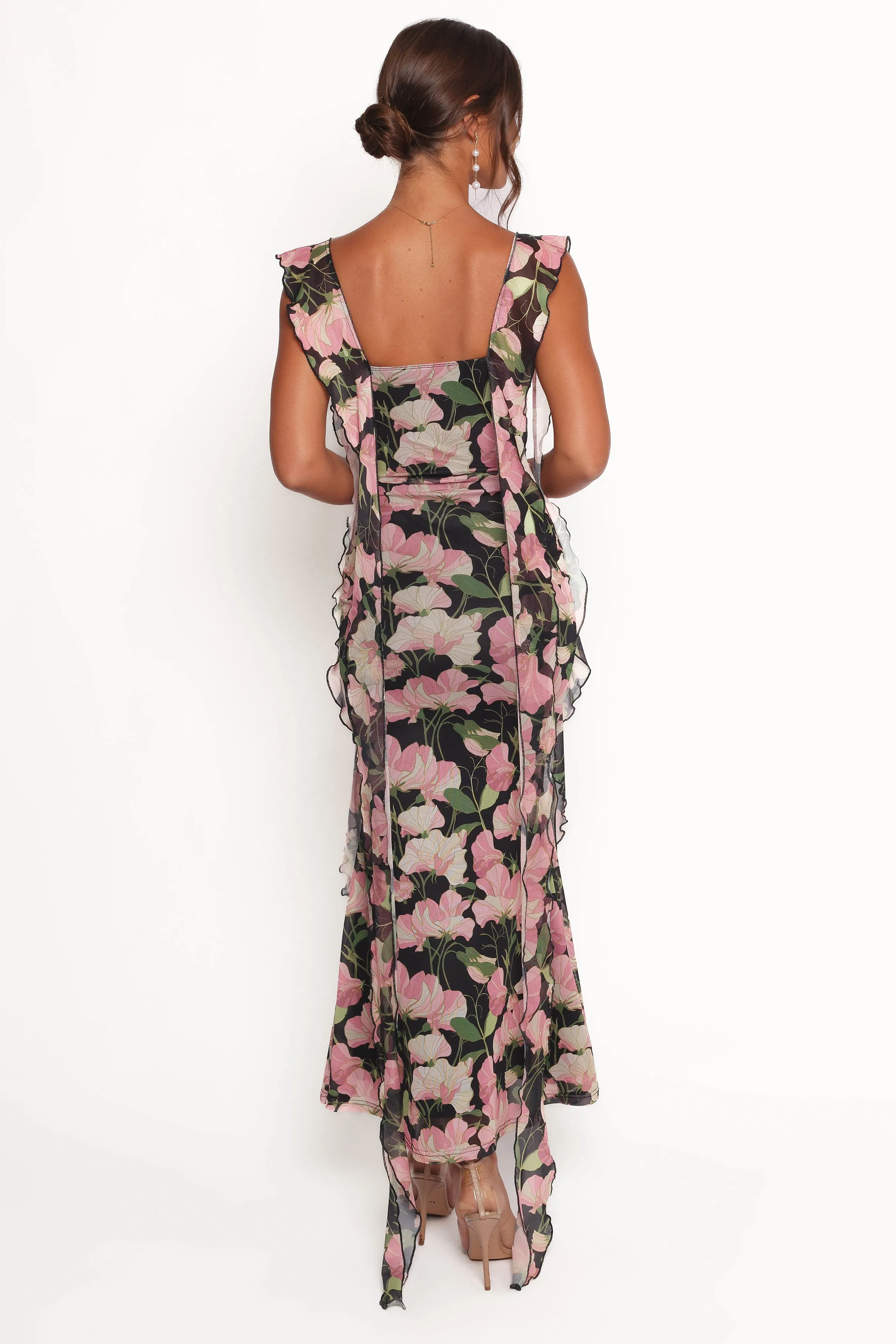 Chiara Maxi Dress - Black Floral sold by Petal & Pup product image thumbnail 4