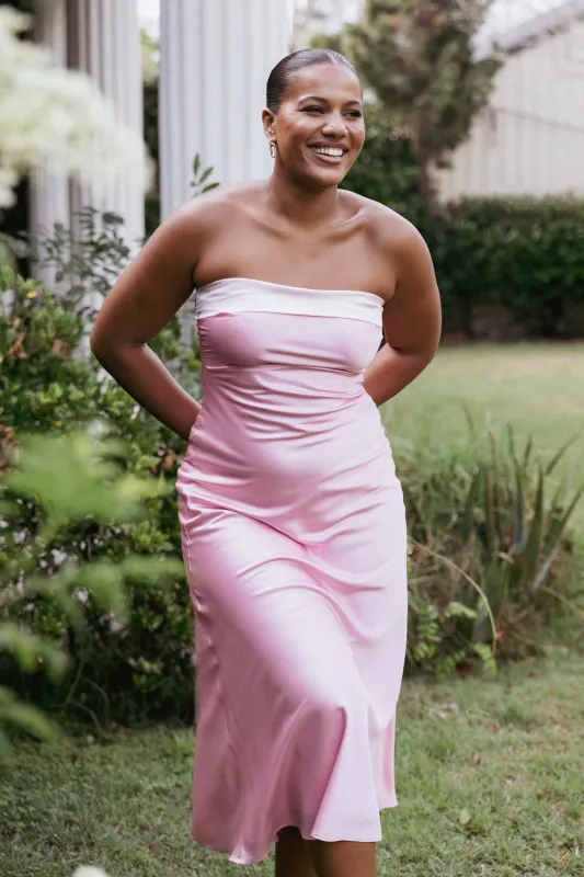 Ashe Midi Dress - Pink made by Petal & Pup