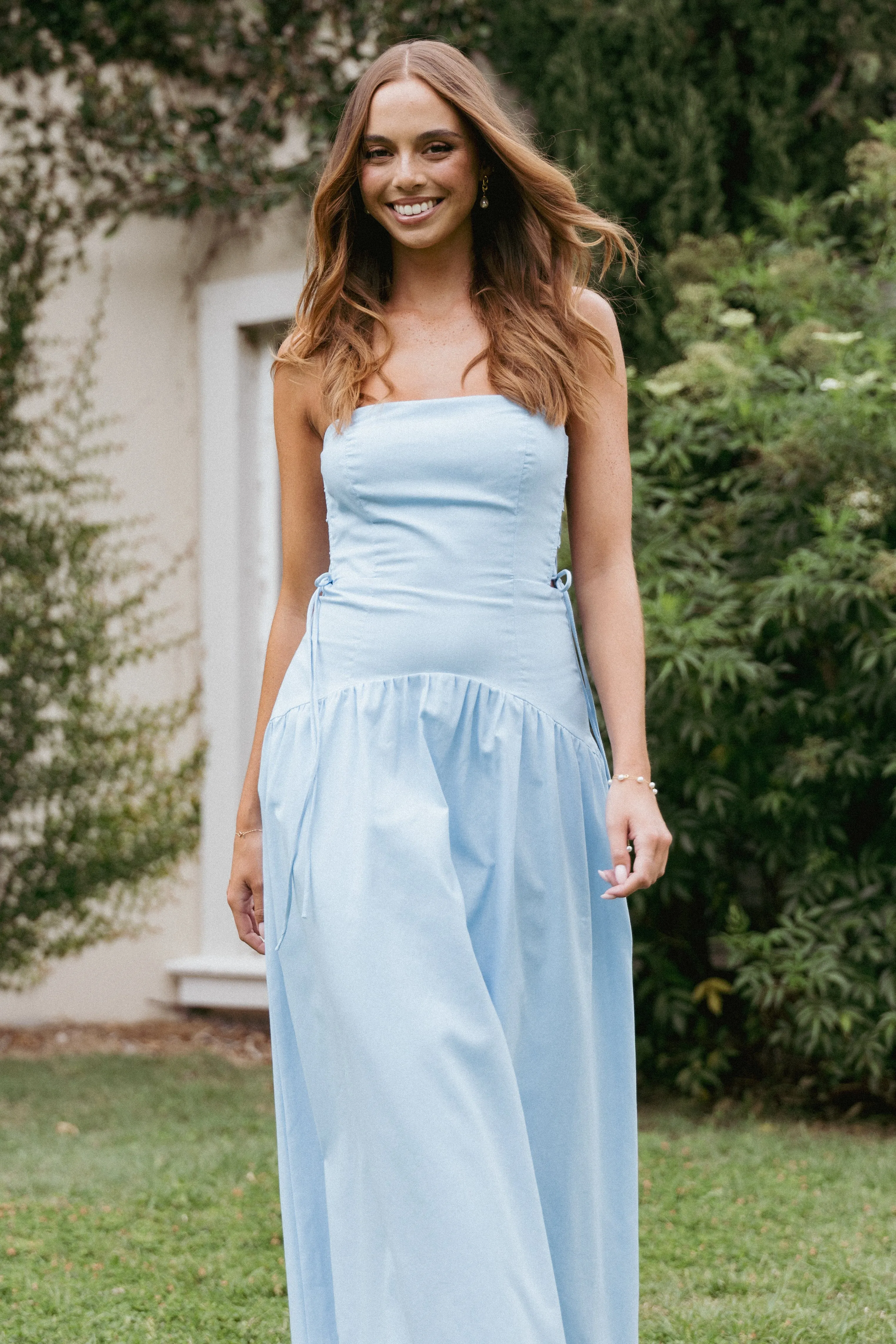 Maude Maxi Dress - Blue sold by Petal & Pup