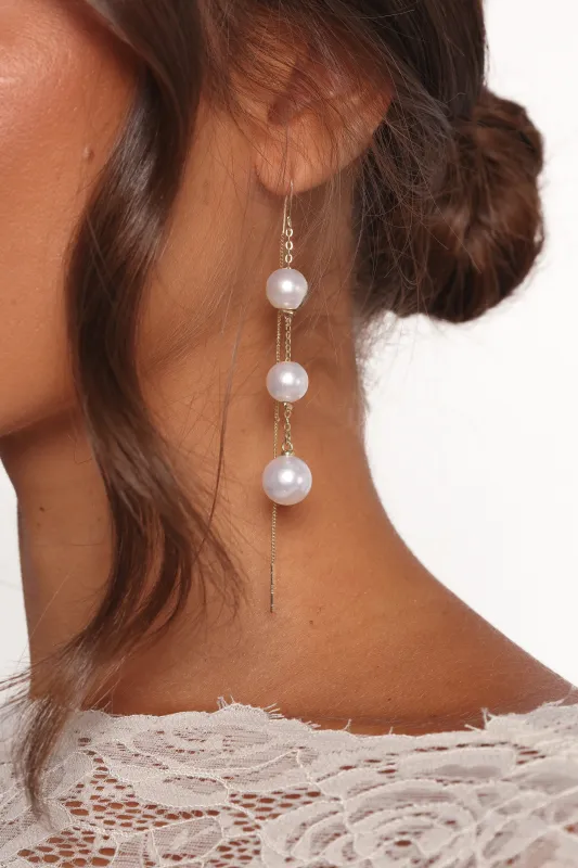 Margaux Earrings - Pearl sold by Petal & Pup