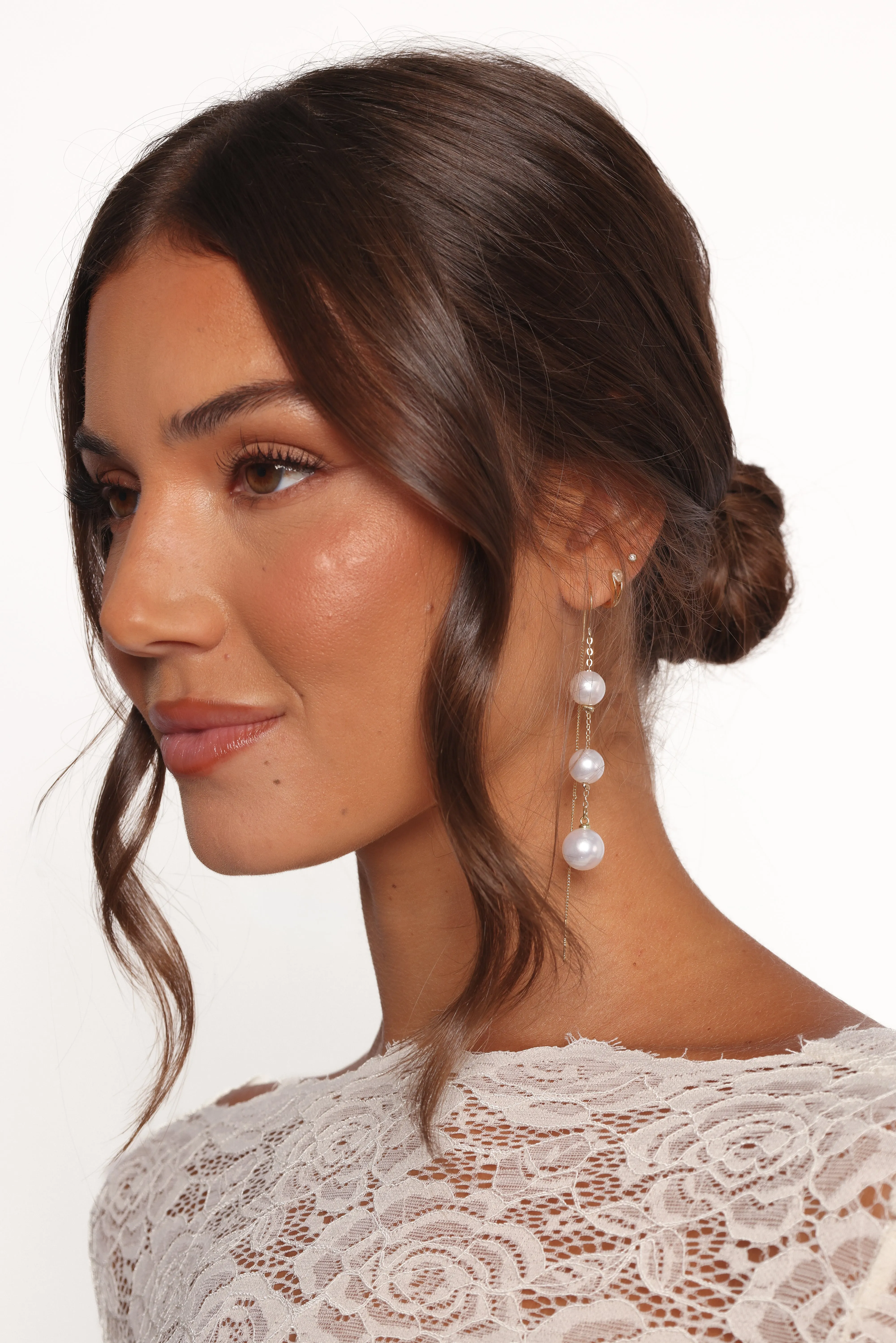Margaux Earrings - Pearl sold by Petal & Pup product image thumbnail 2