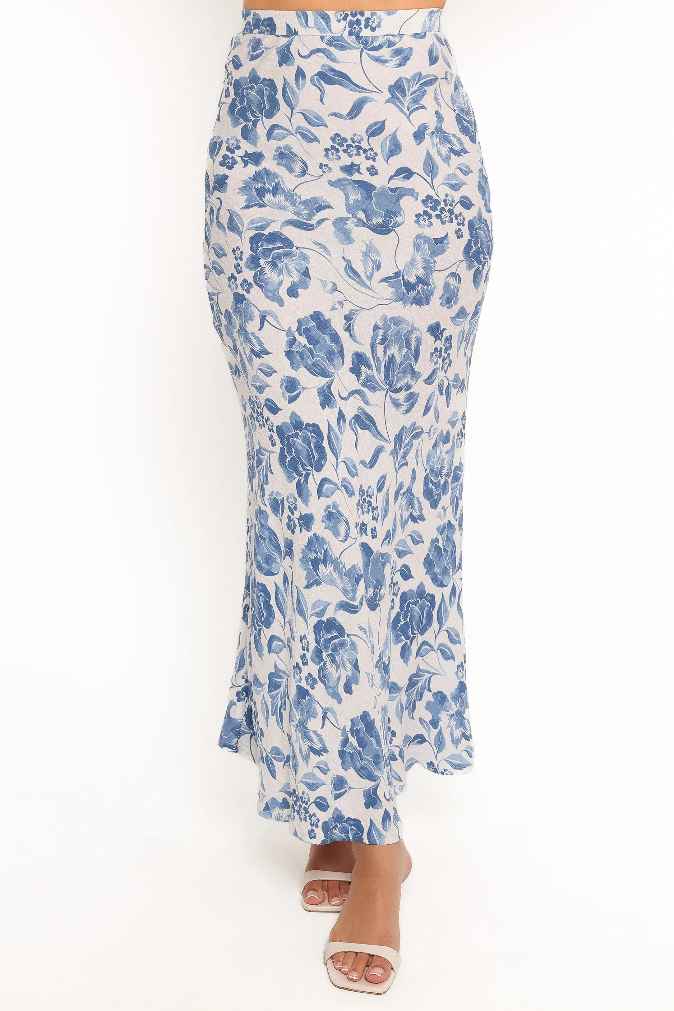 Claud Maxi Skirt - Blue White Floral sold by Petal & Pup product image thumbnail 2
