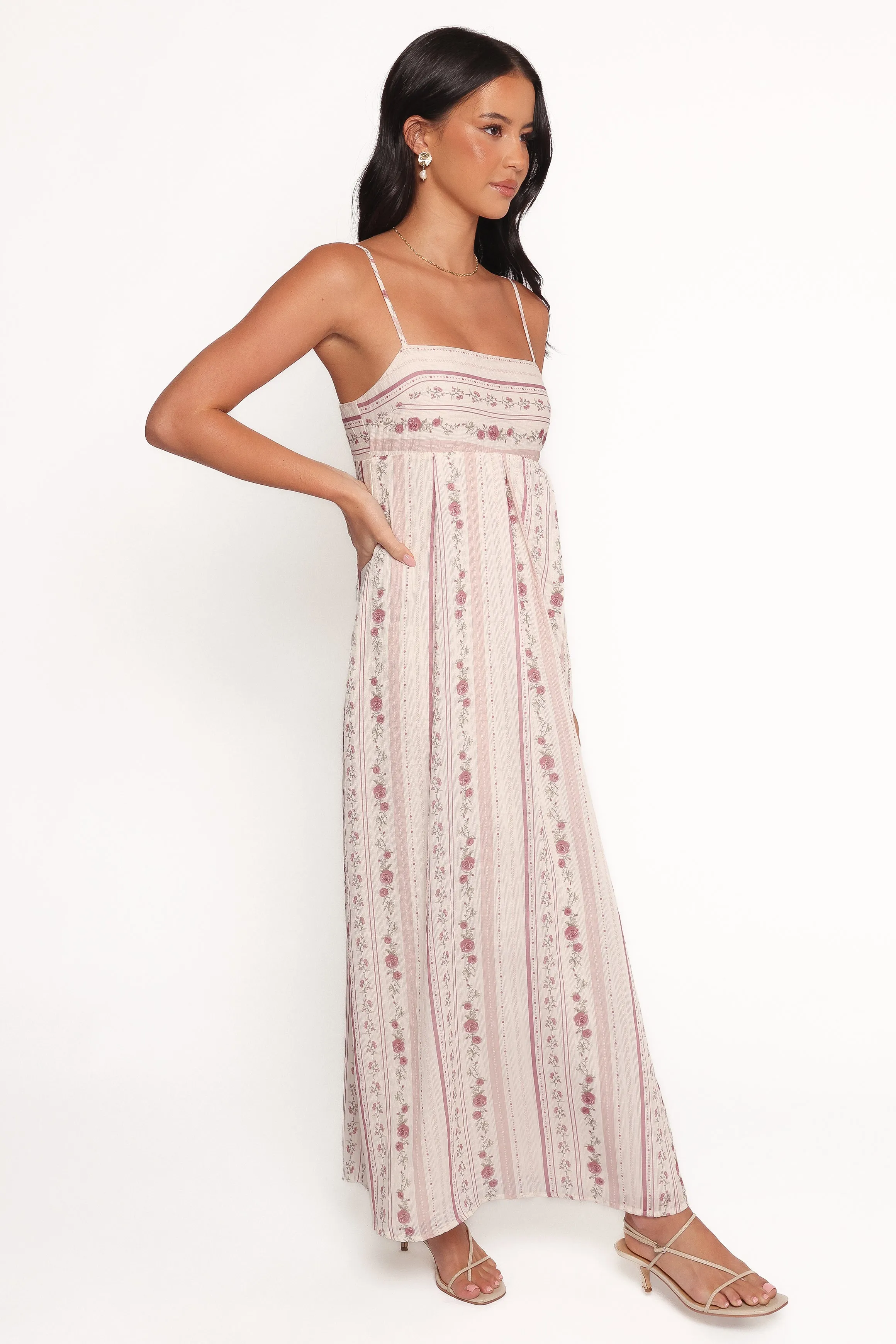 Amaris Maxi Dress - Ivory Mauve Floral sold by Petal & Pup product image thumbnail 5