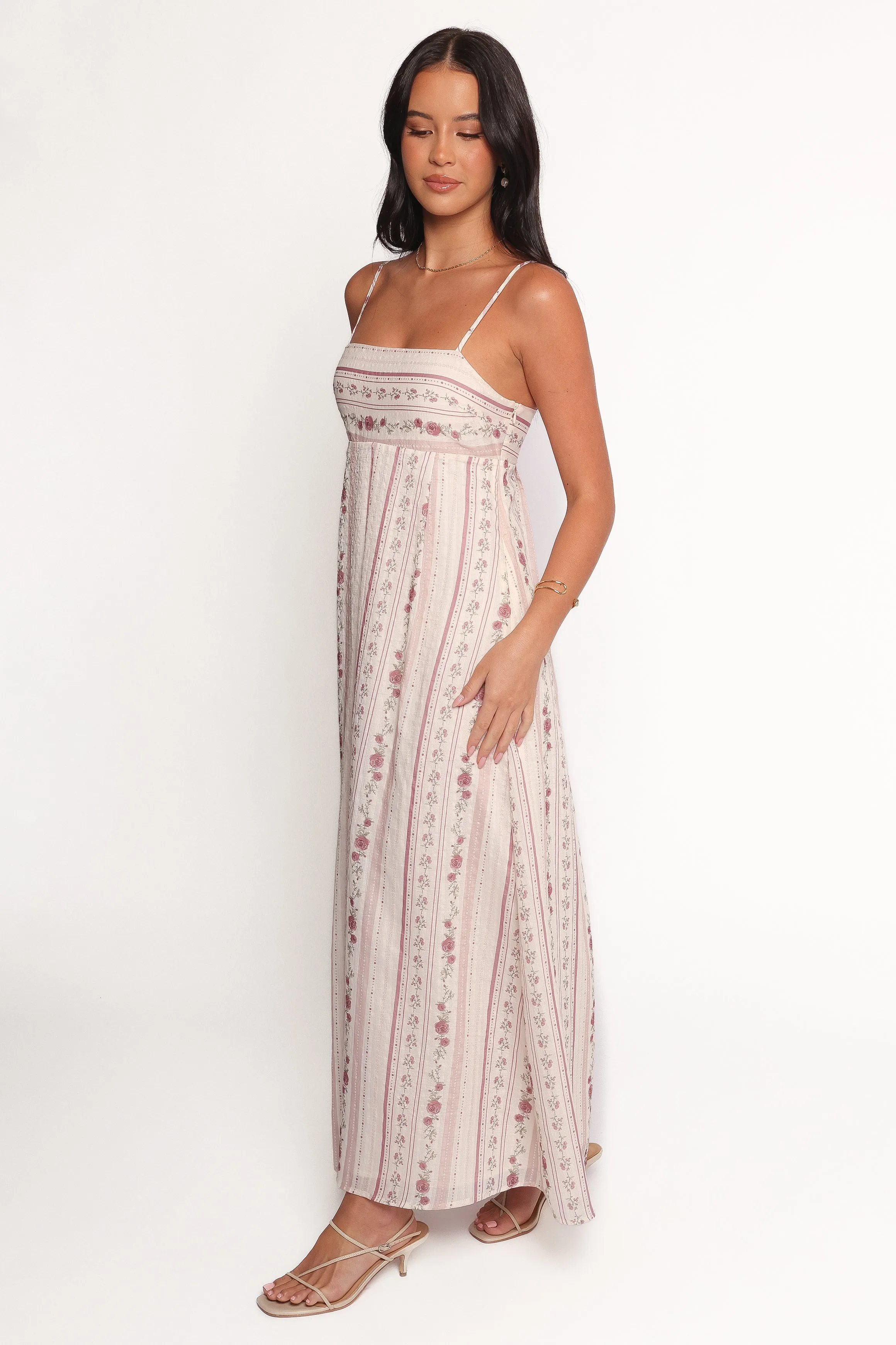 Amaris Maxi Dress - Ivory Mauve Floral sold by Petal & Pup product image thumbnail 3