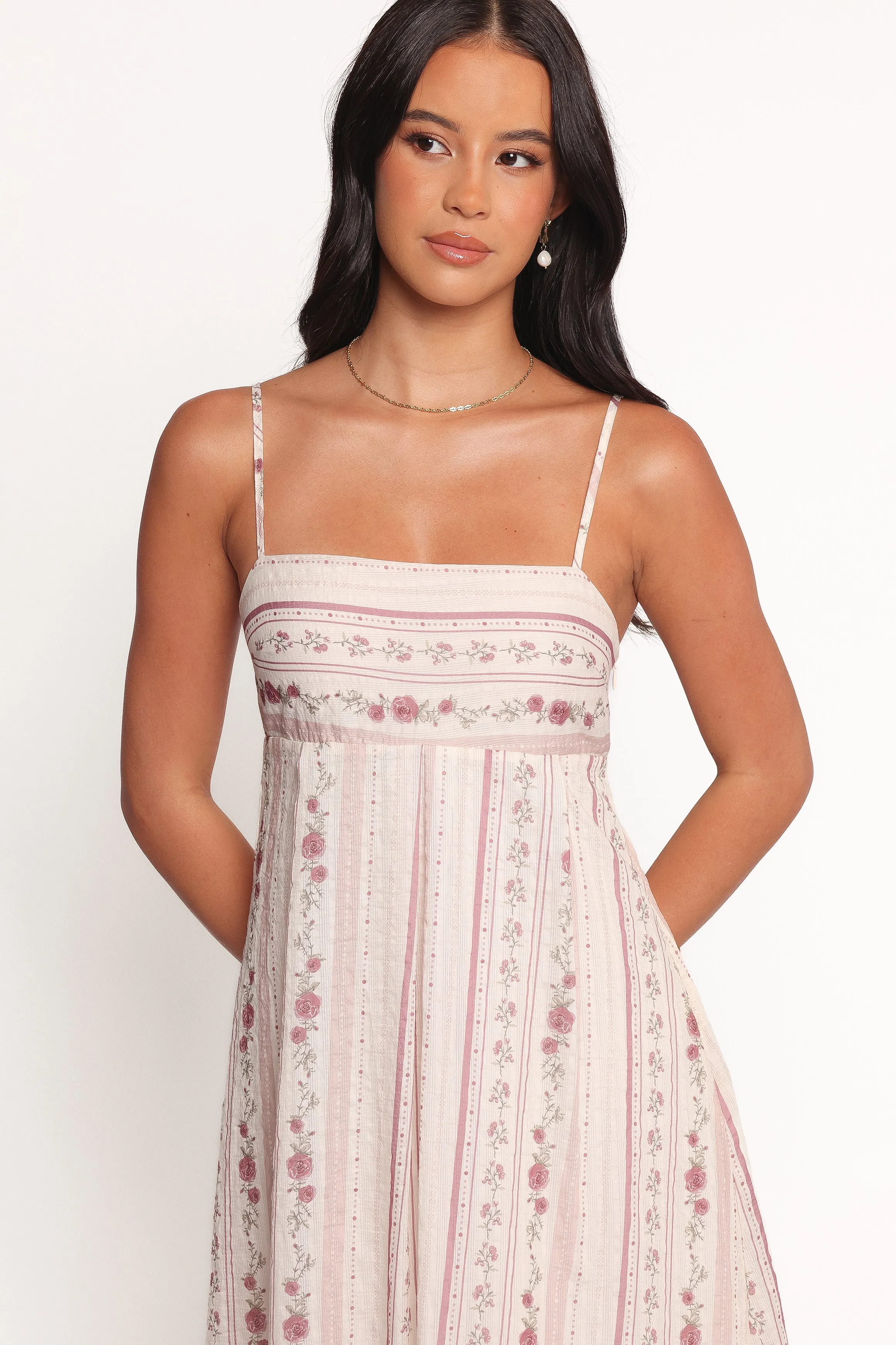 Amaris Maxi Dress - Ivory Mauve Floral sold by Petal & Pup product image thumbnail 2