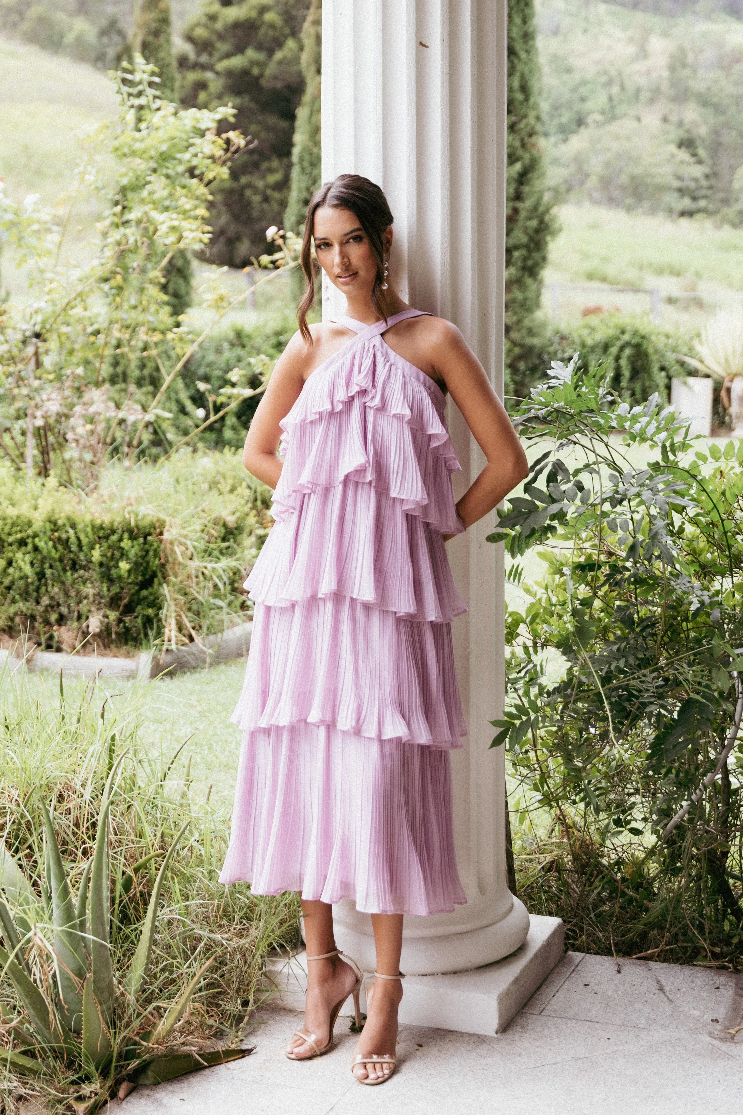 Aveline Midi Dress - Lilac sold by Petal & Pup