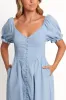 Serenade Midi Dress - Blue sold by Petal & Pup