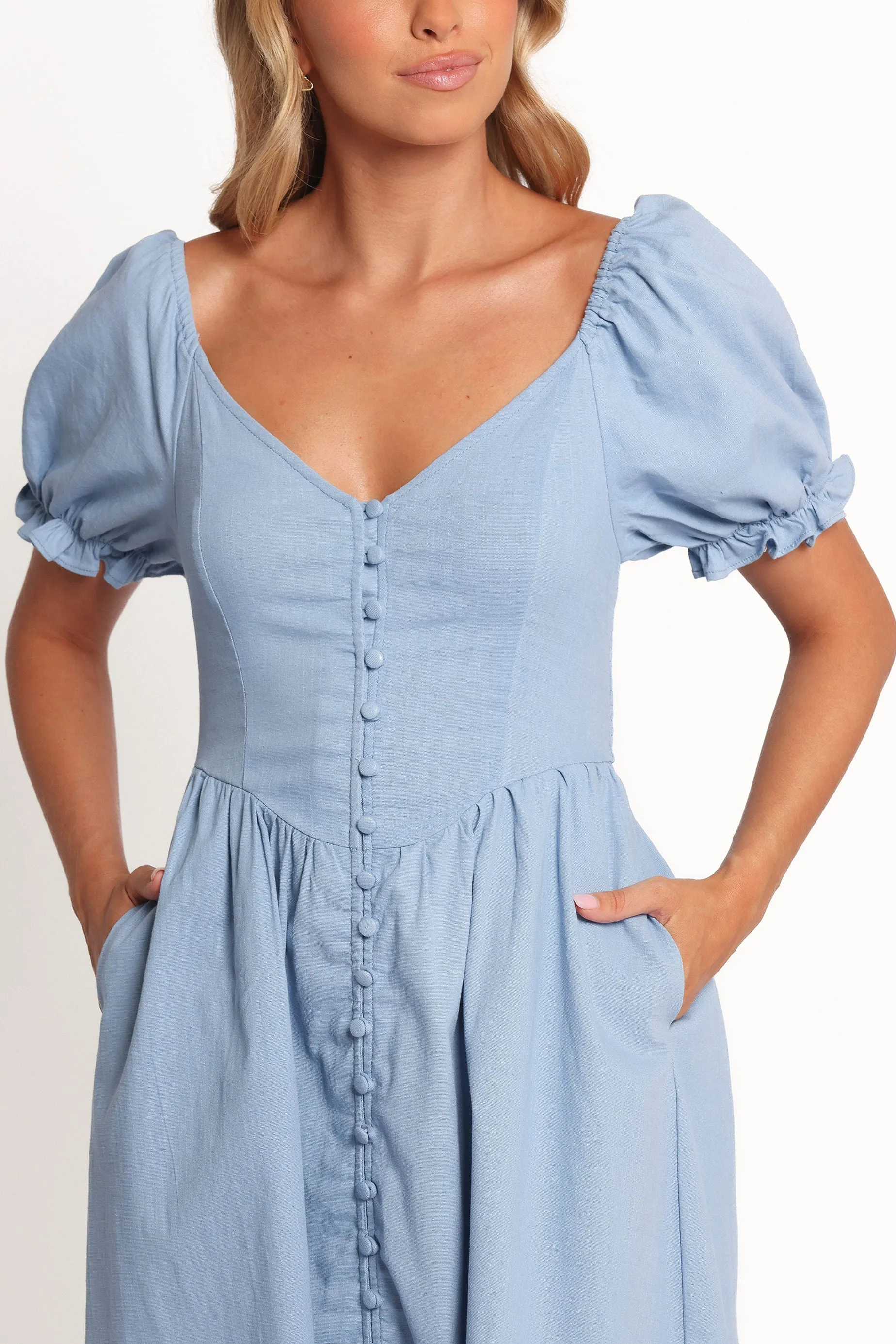 Serenade Midi Dress - Blue sold by Petal & Pup product image thumbnail 2