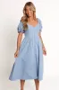 Serenade Midi Dress - Blue sold by Petal & Pup