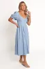 Serenade Midi Dress - Blue sold by Petal & Pup
