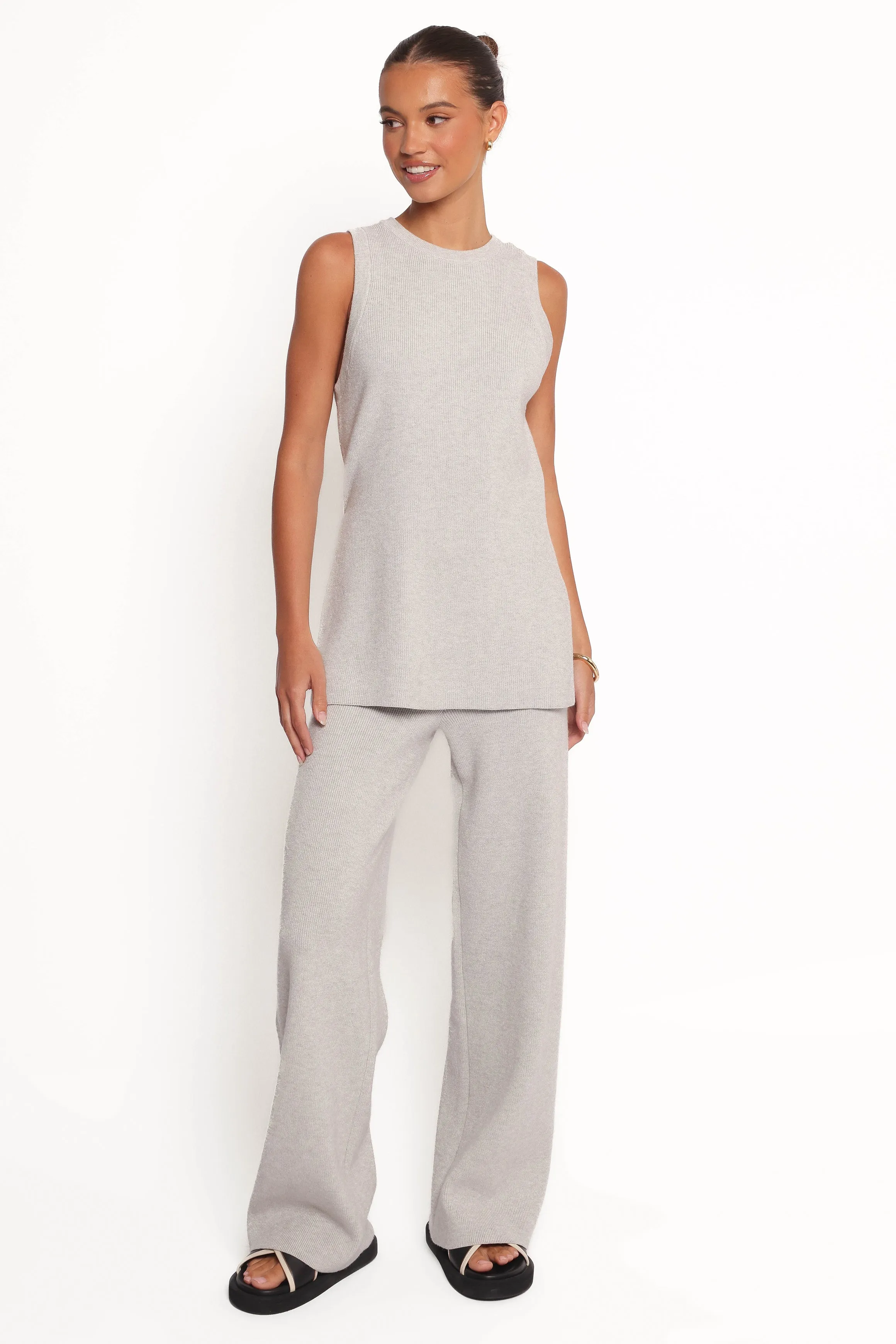 Ellory Knitted Pant Set - Light Grey sold by Petal & Pup product image thumbnail 2