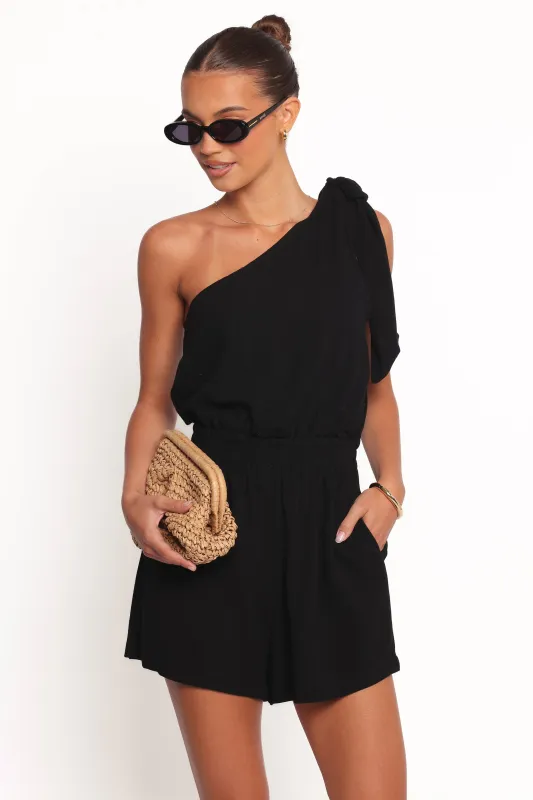 Sally Romper - Black sold by Petal & Pup