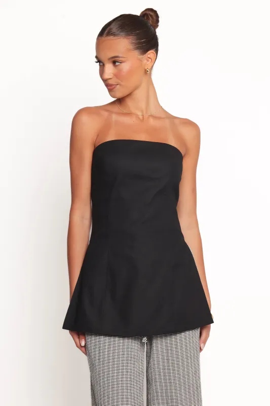 Giovana Strapless Top - Black sold by Petal & Pup
