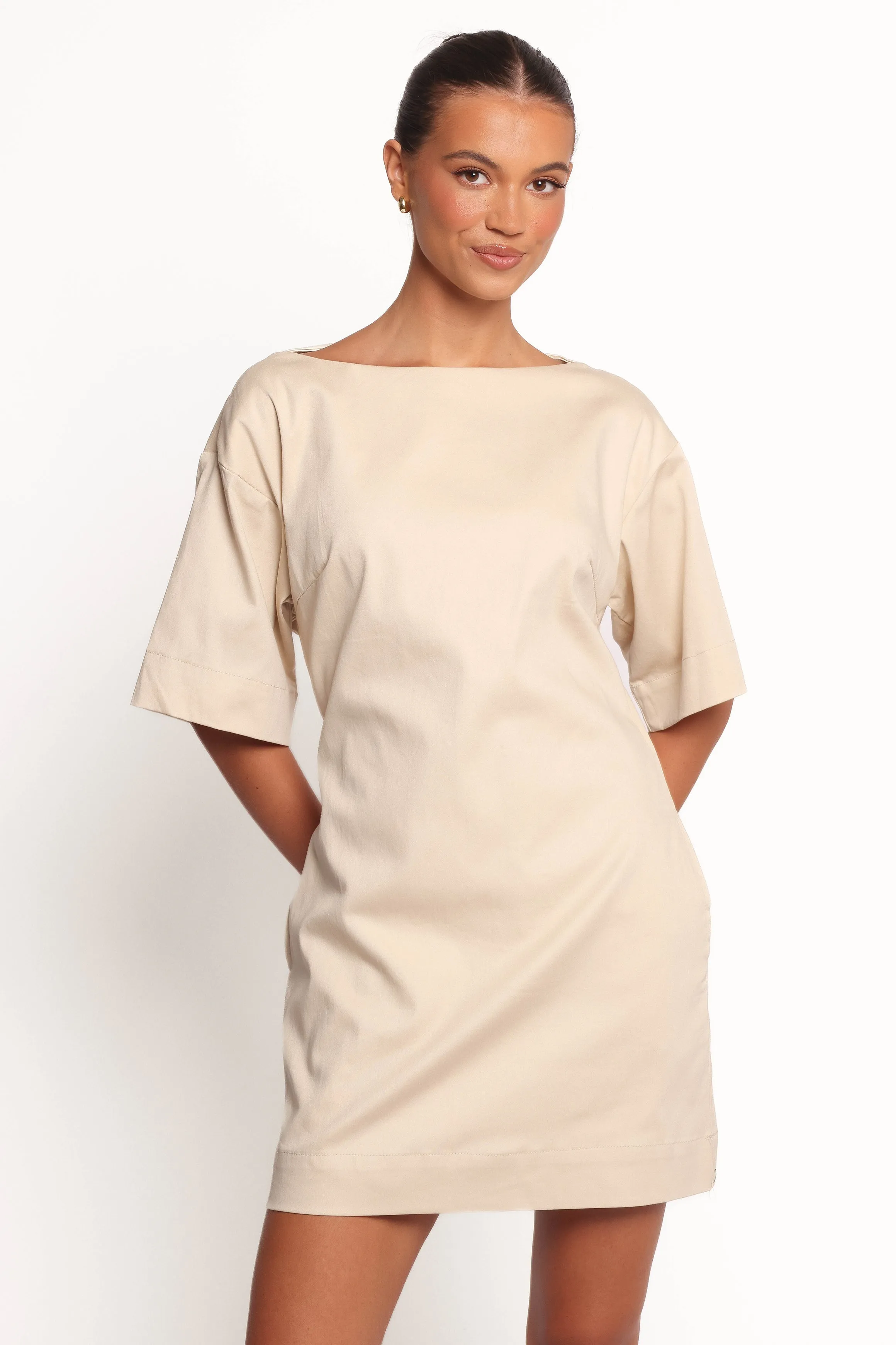 Thorne Mini Dress - Beige sold by Petal & Pup product image thumbnail 2