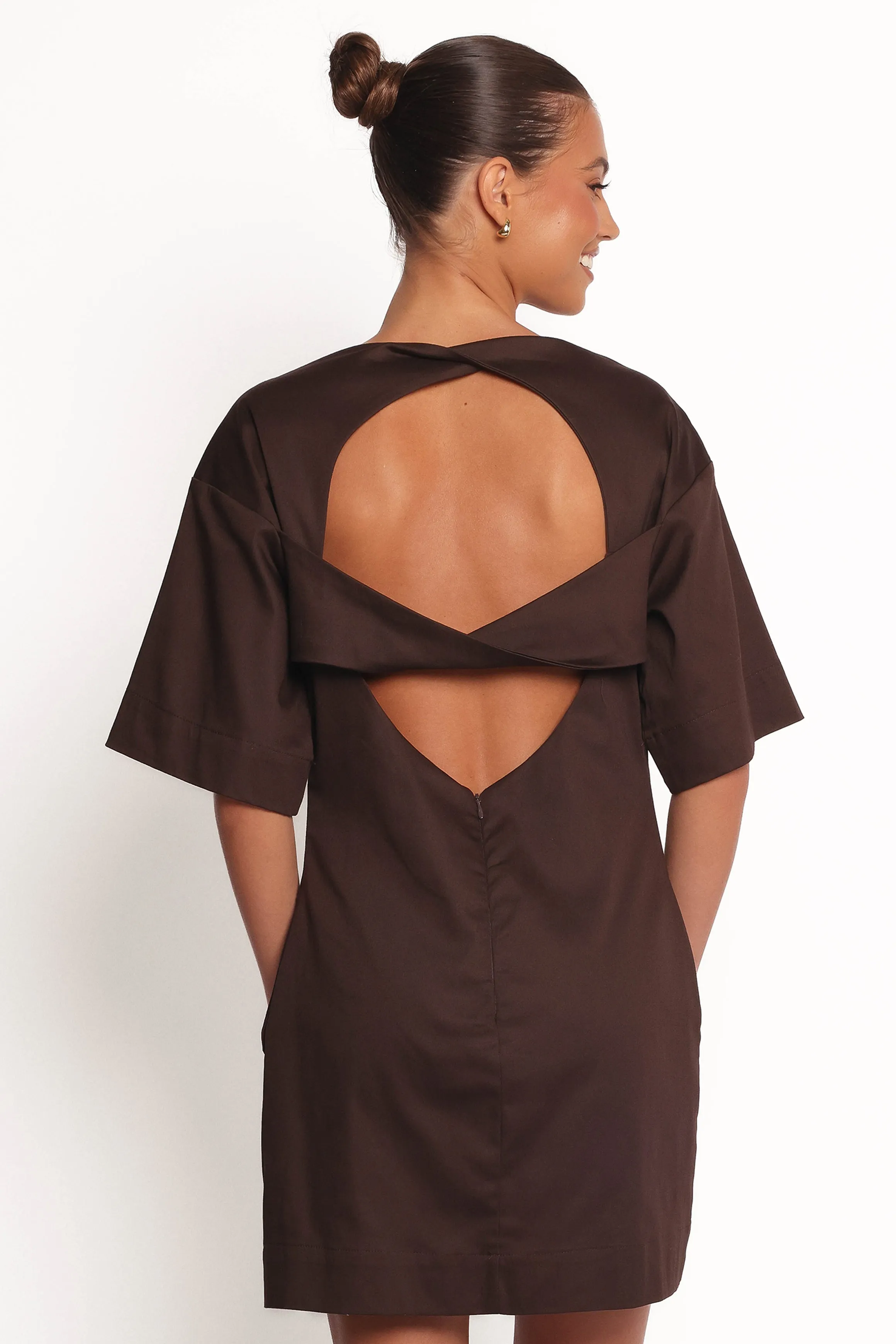 Thorne Mini Dress - Chocolate sold by Petal & Pup product image thumbnail 2