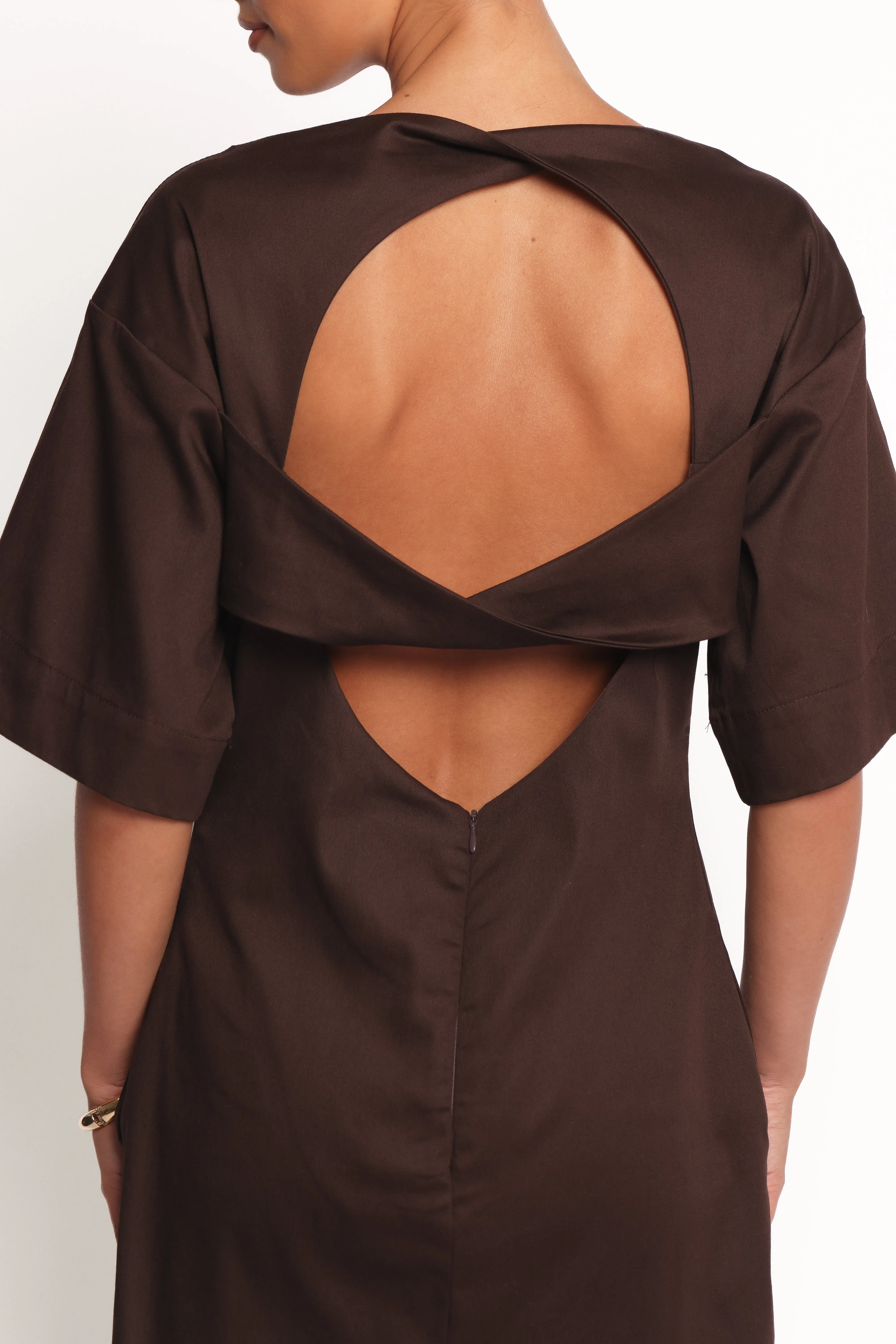 Thorne Mini Dress - Chocolate sold by Petal & Pup product image thumbnail 5