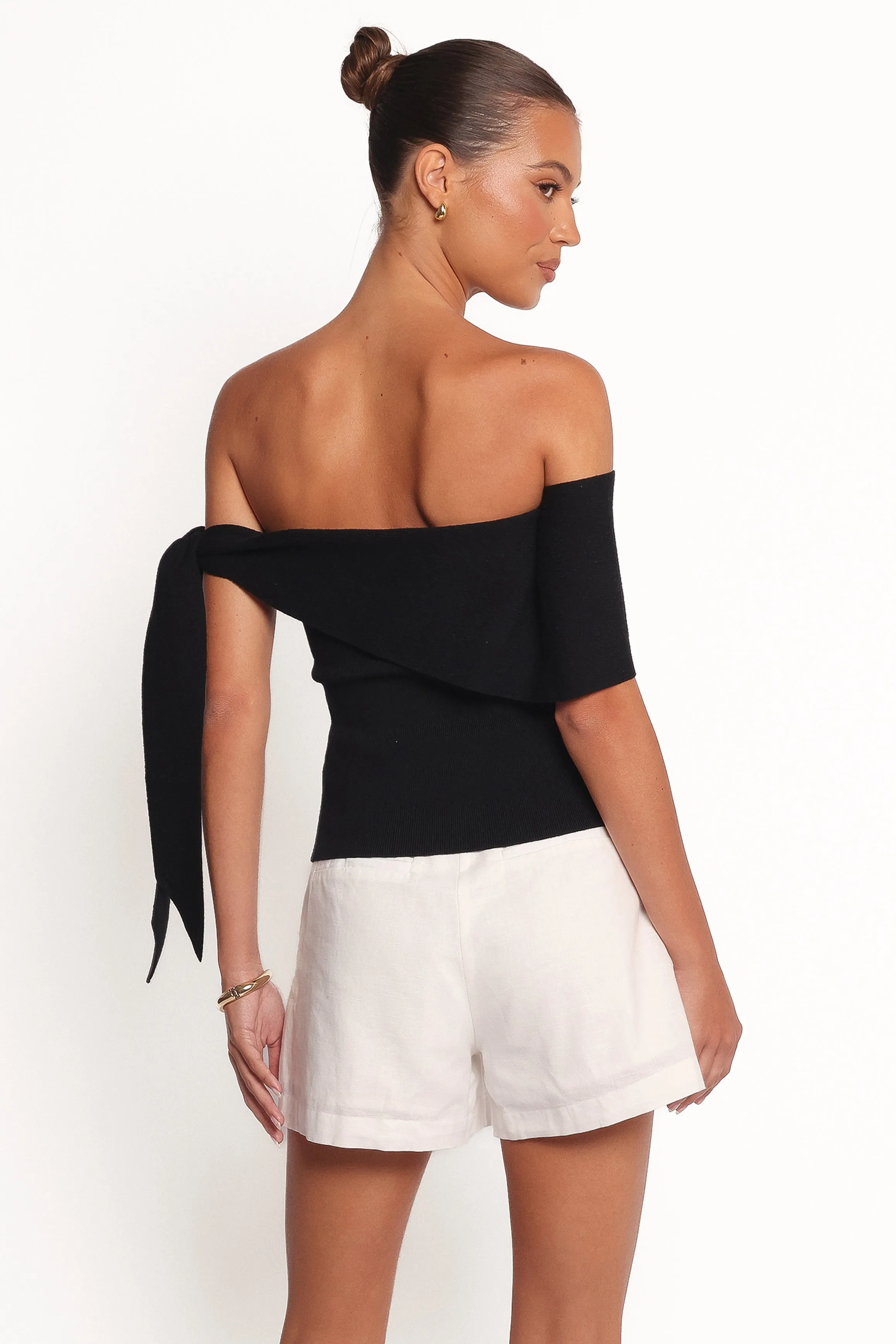 Charama Off Shoulder Knit Top - Black sold by Petal & Pup product image thumbnail 3