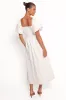 Clo Puff Sleeve Midi Dress - White sold by Petal & Pup