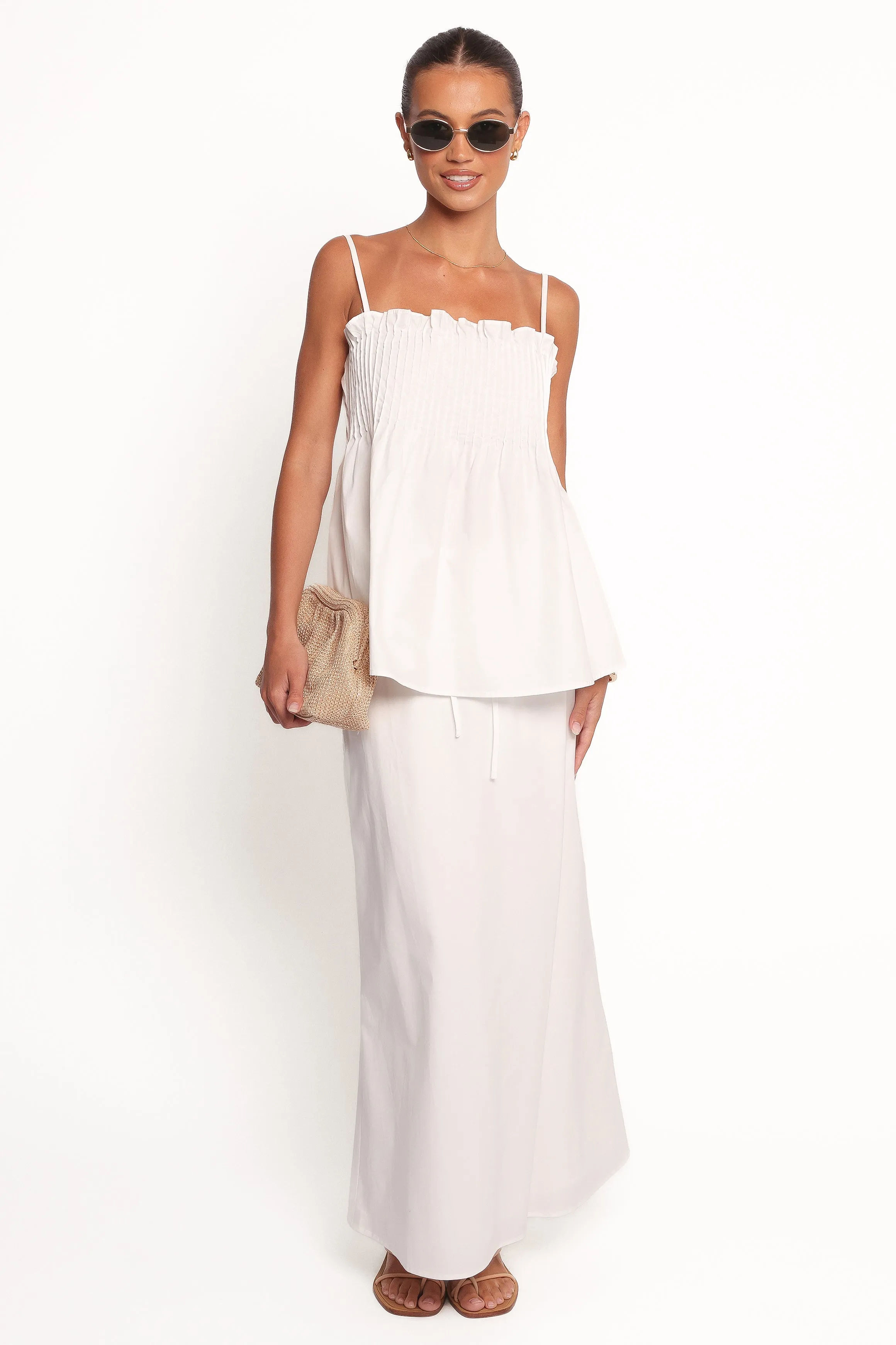 Carson Pleated Top - White sold by Petal & Pup product image thumbnail 5