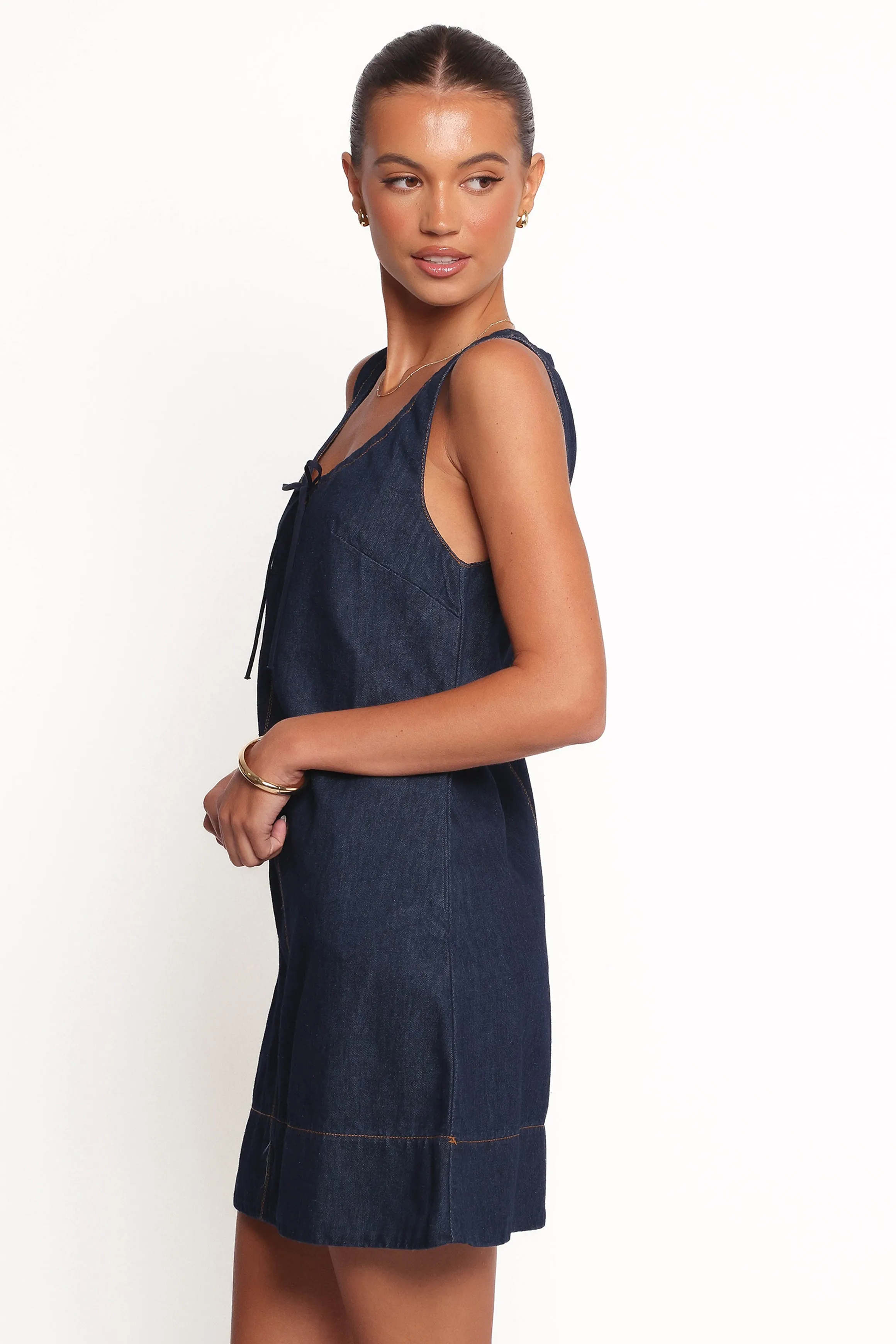 Azen Mini Dress - Dark Denim sold by Petal & Pup product image thumbnail 4