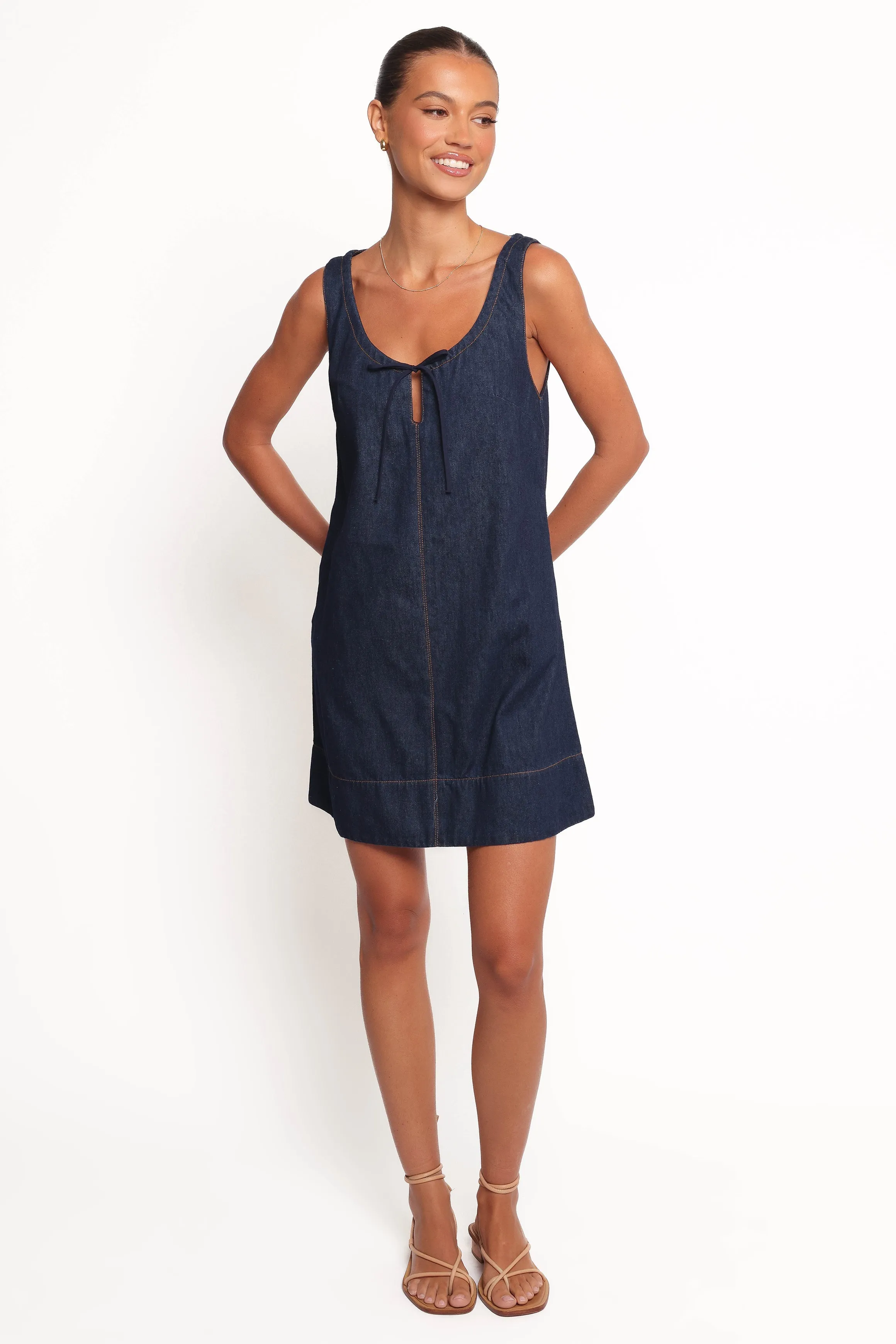 Azen Mini Dress - Dark Denim sold by Petal & Pup product image thumbnail 5