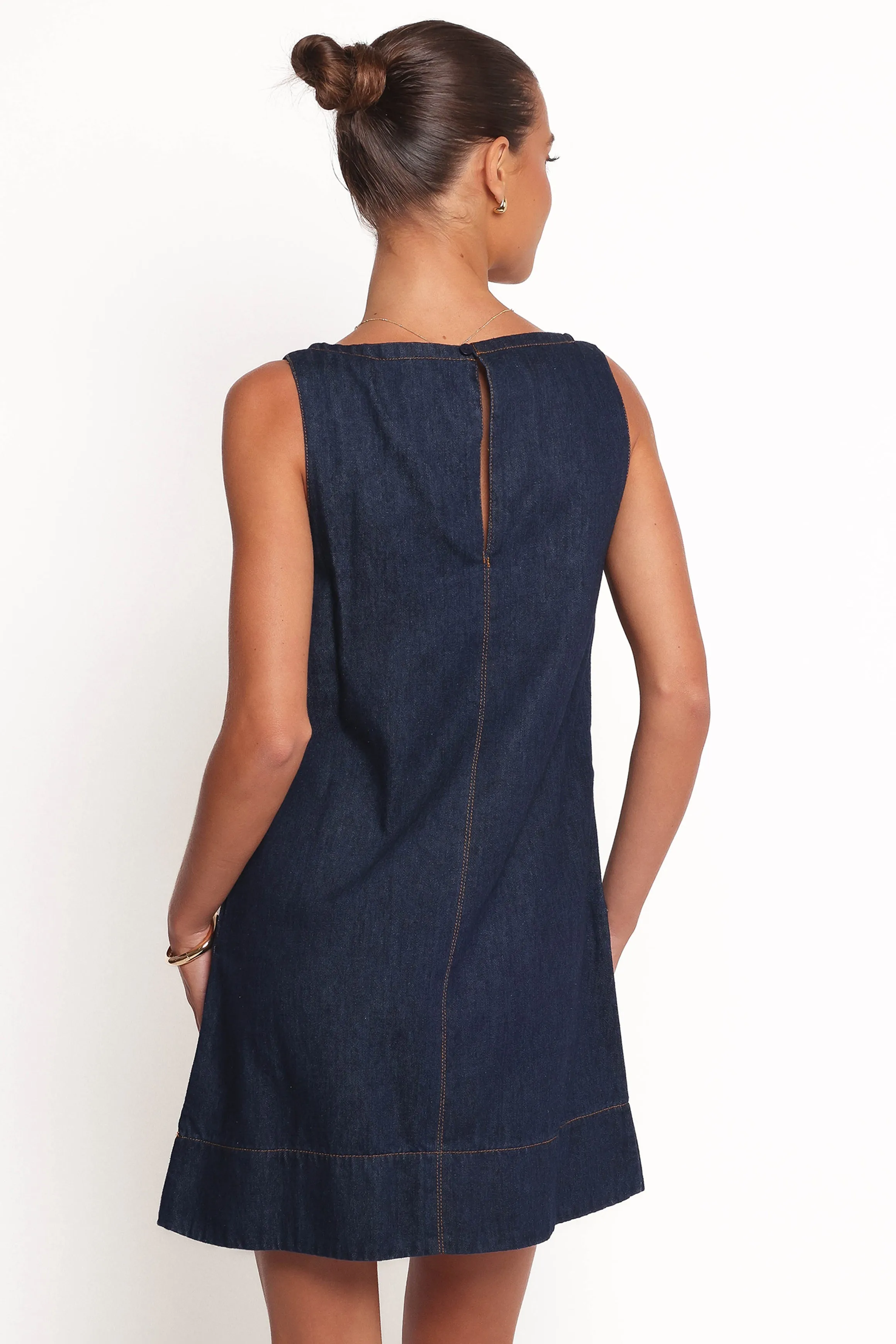 Azen Mini Dress - Dark Denim sold by Petal & Pup product image thumbnail 3