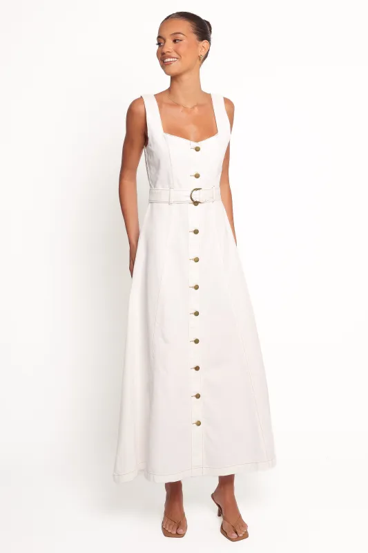 Jennings Midi Dress - White sold by Petal & Pup
