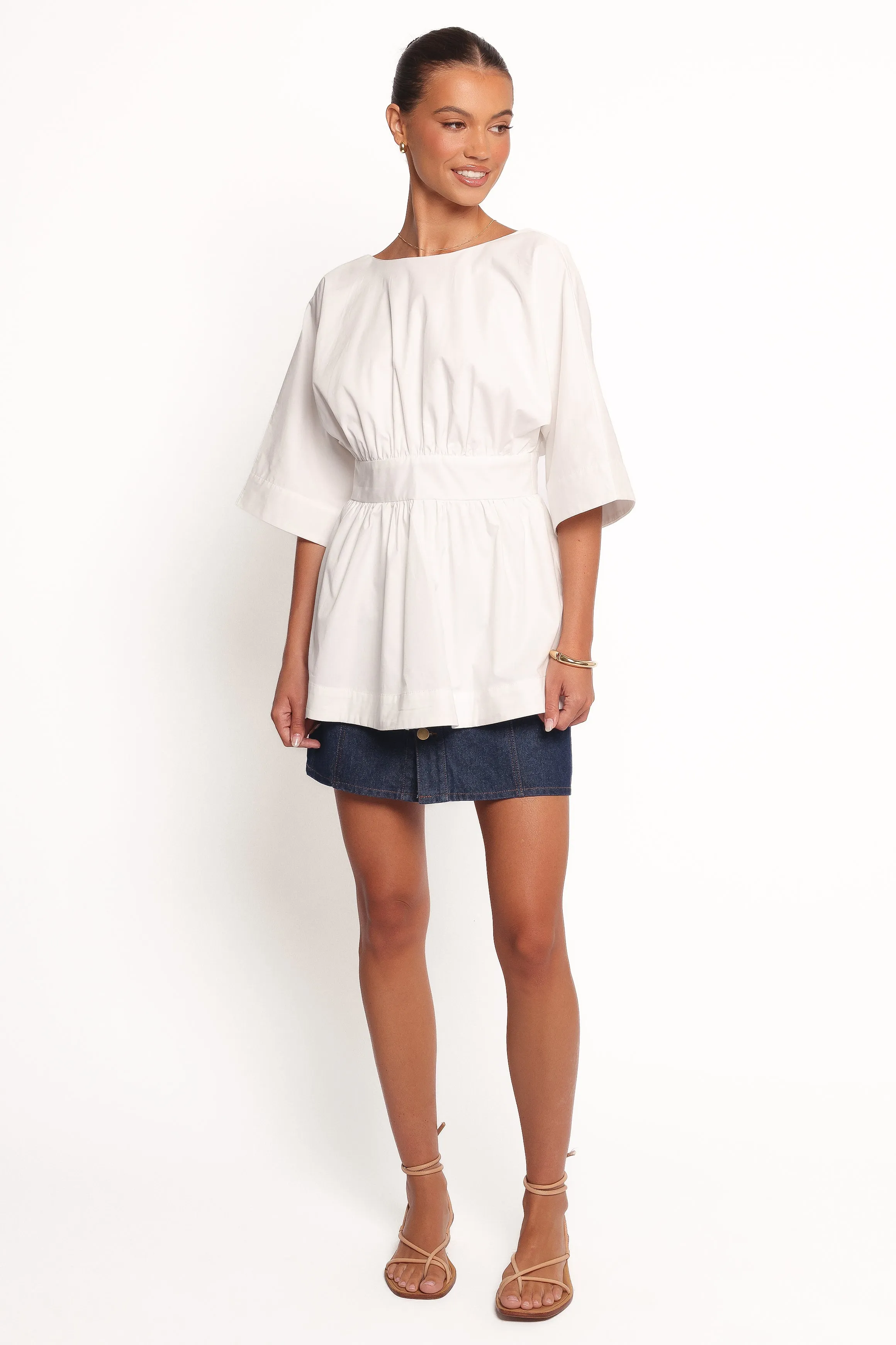 Camila Open Back Top - White sold by Petal & Pup product image thumbnail 5