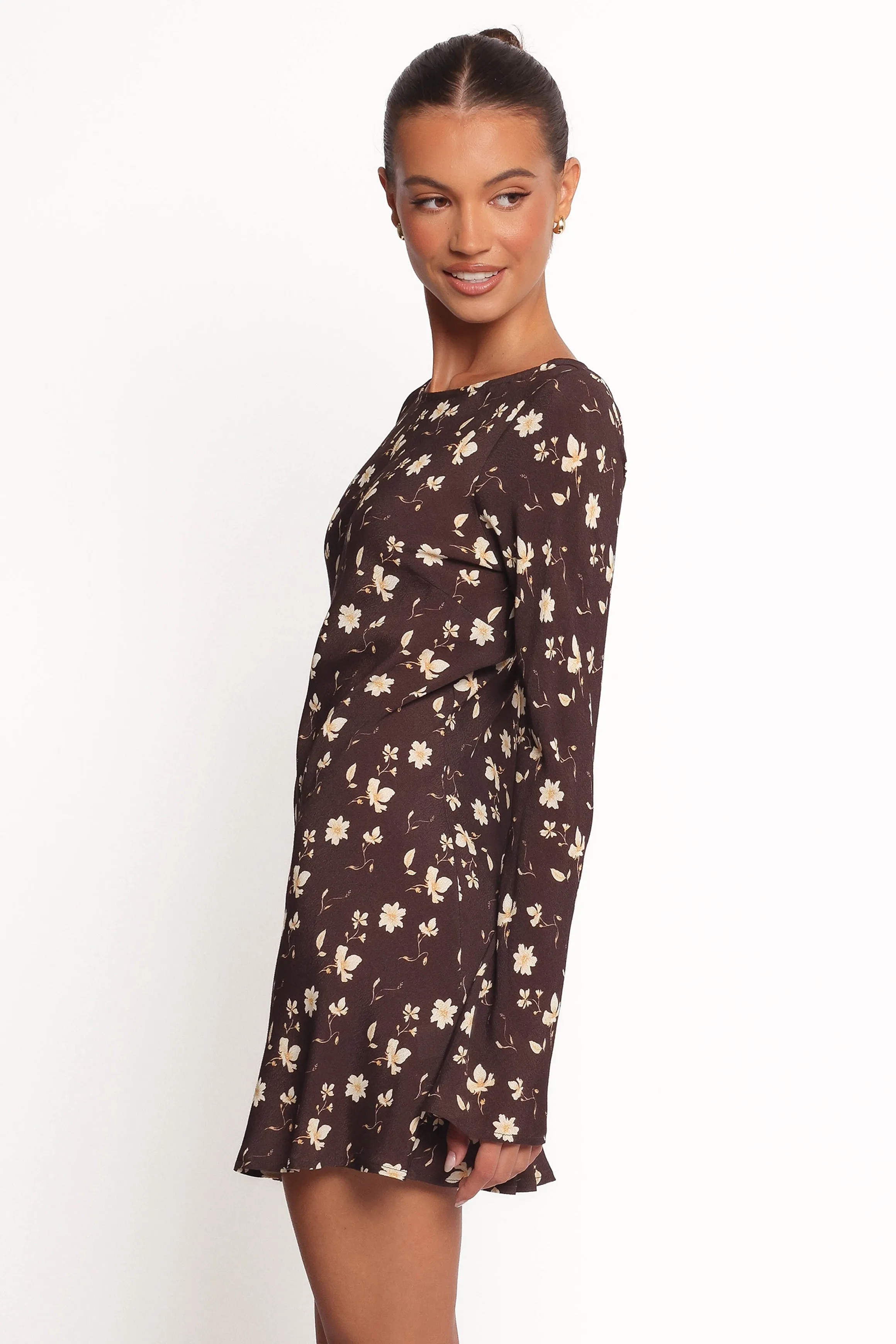 Amity Mini Dress - Brown Floral sold by Petal & Pup product image thumbnail 4