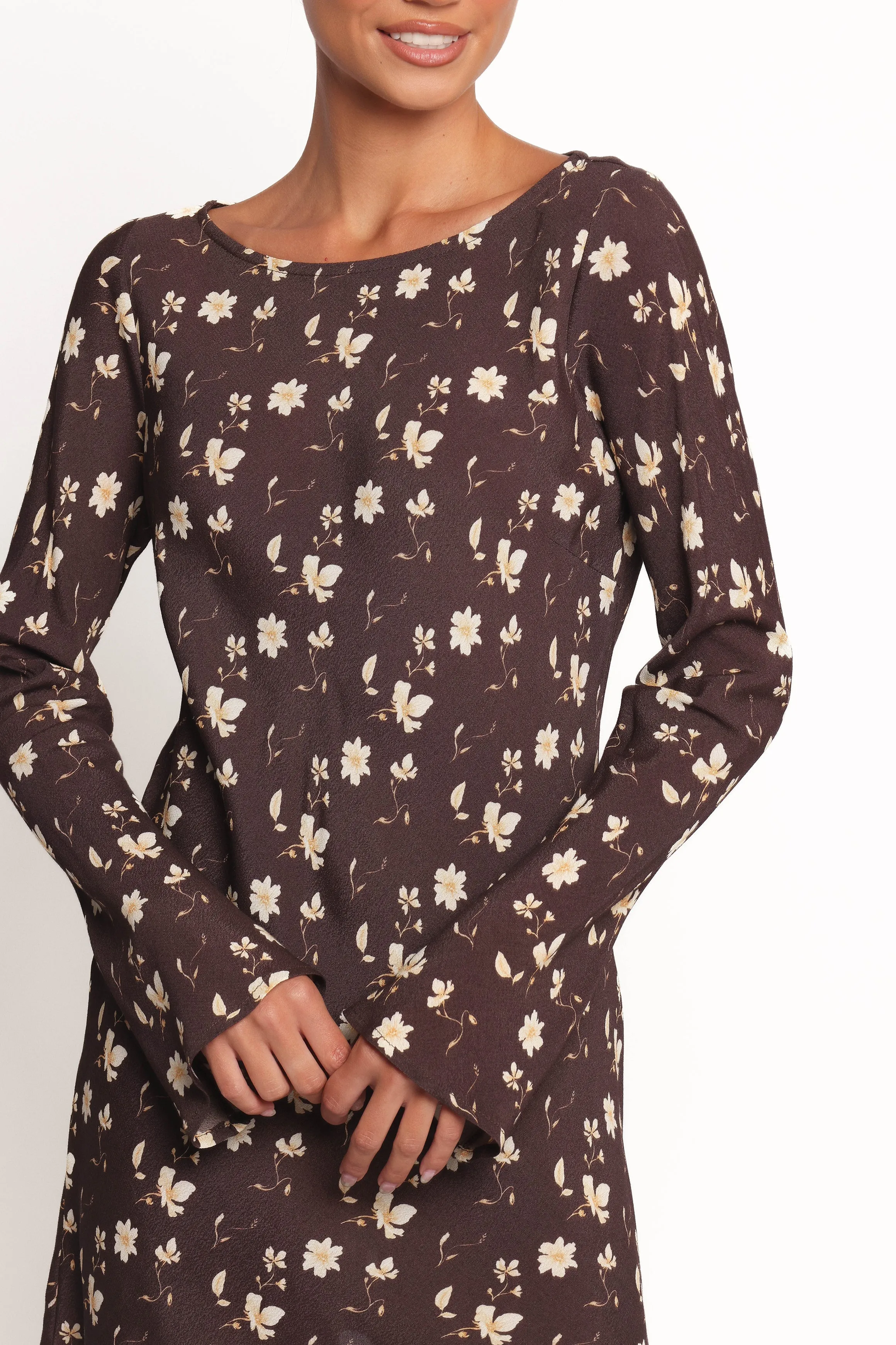 Amity Mini Dress - Brown Floral sold by Petal & Pup product image thumbnail 2