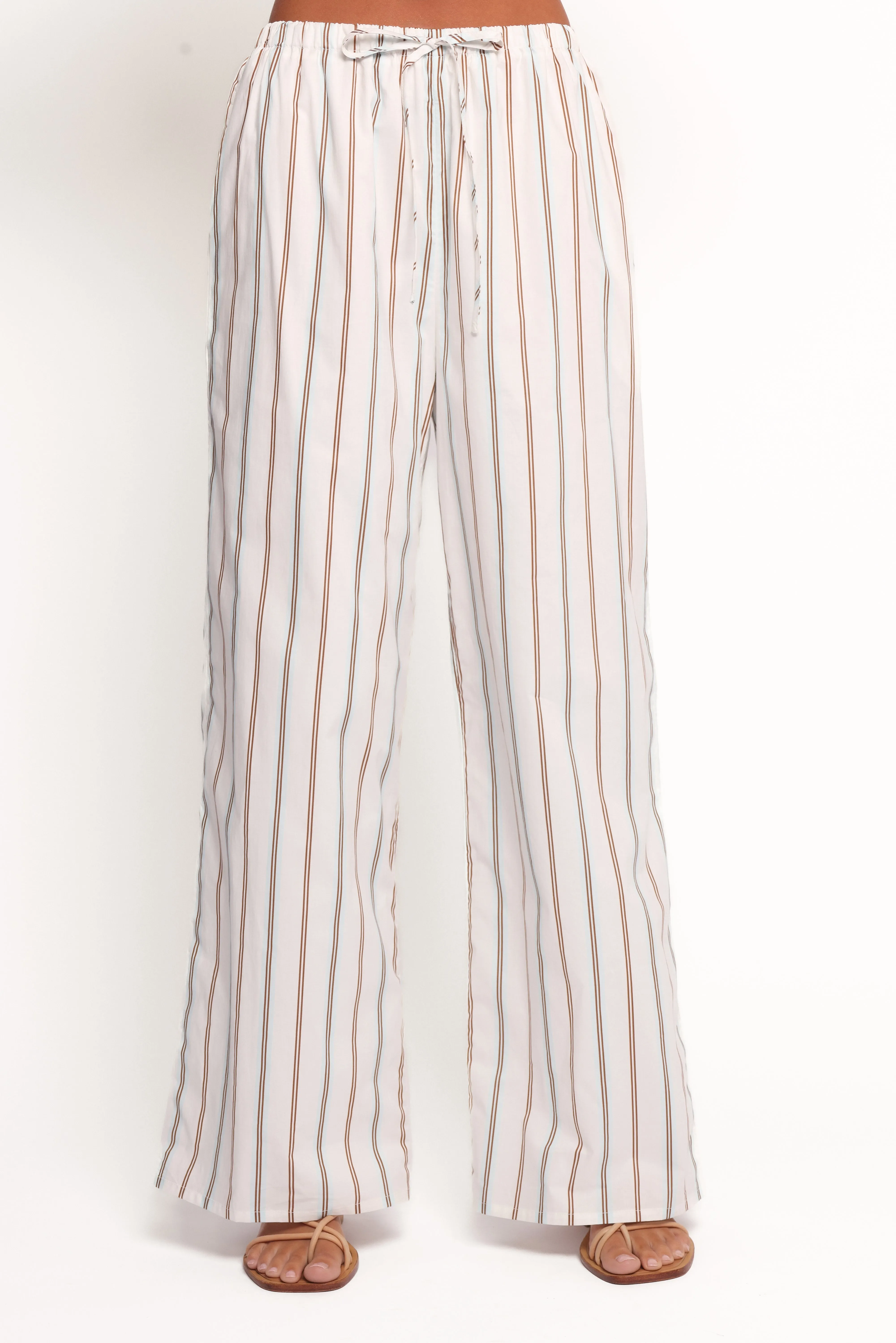 Ember Cotton Pants - Blue Brown Stripe sold by Petal & Pup product image thumbnail 2