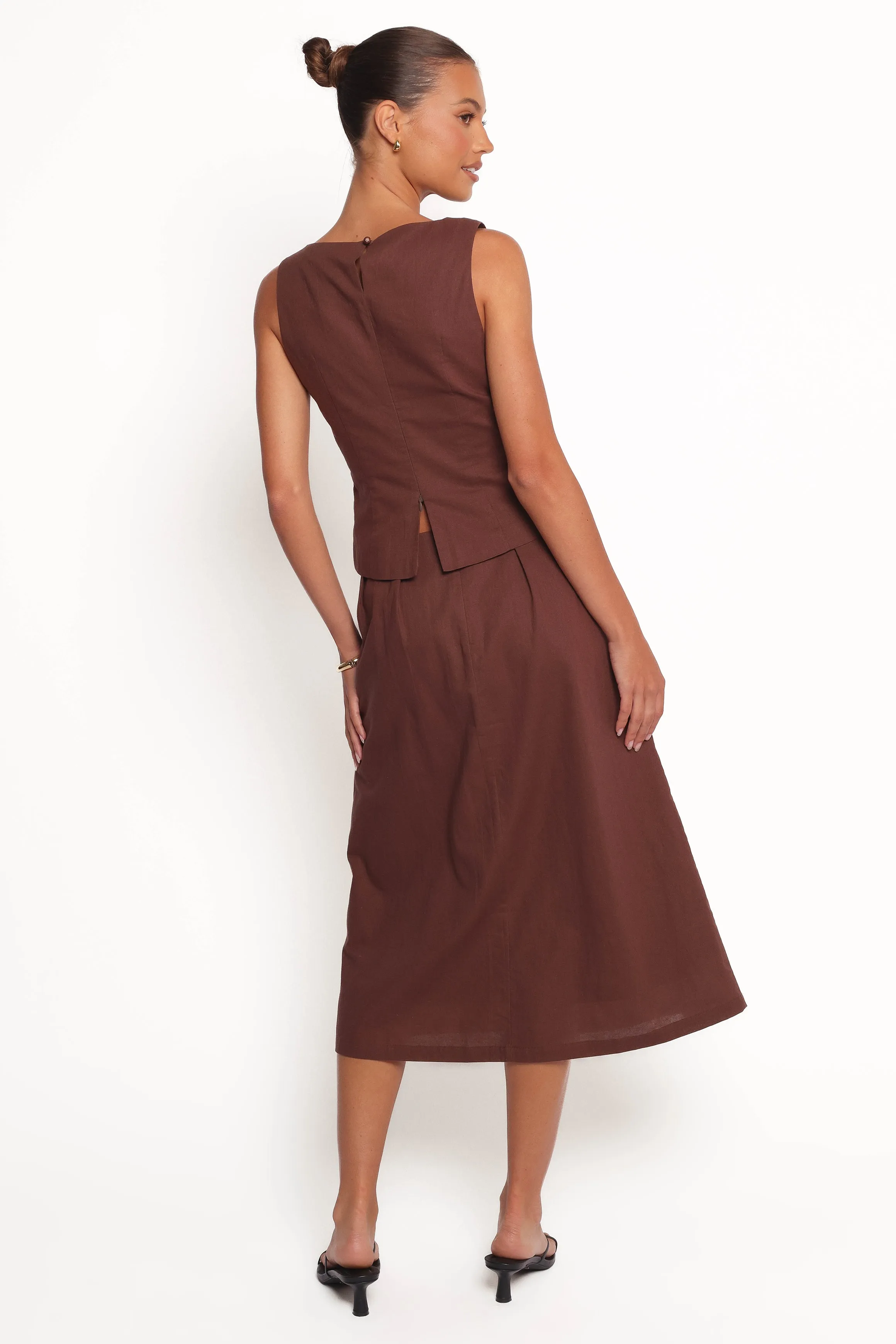 Chiaro Midi Skirt - Brown sold by Petal & Pup product image thumbnail 3